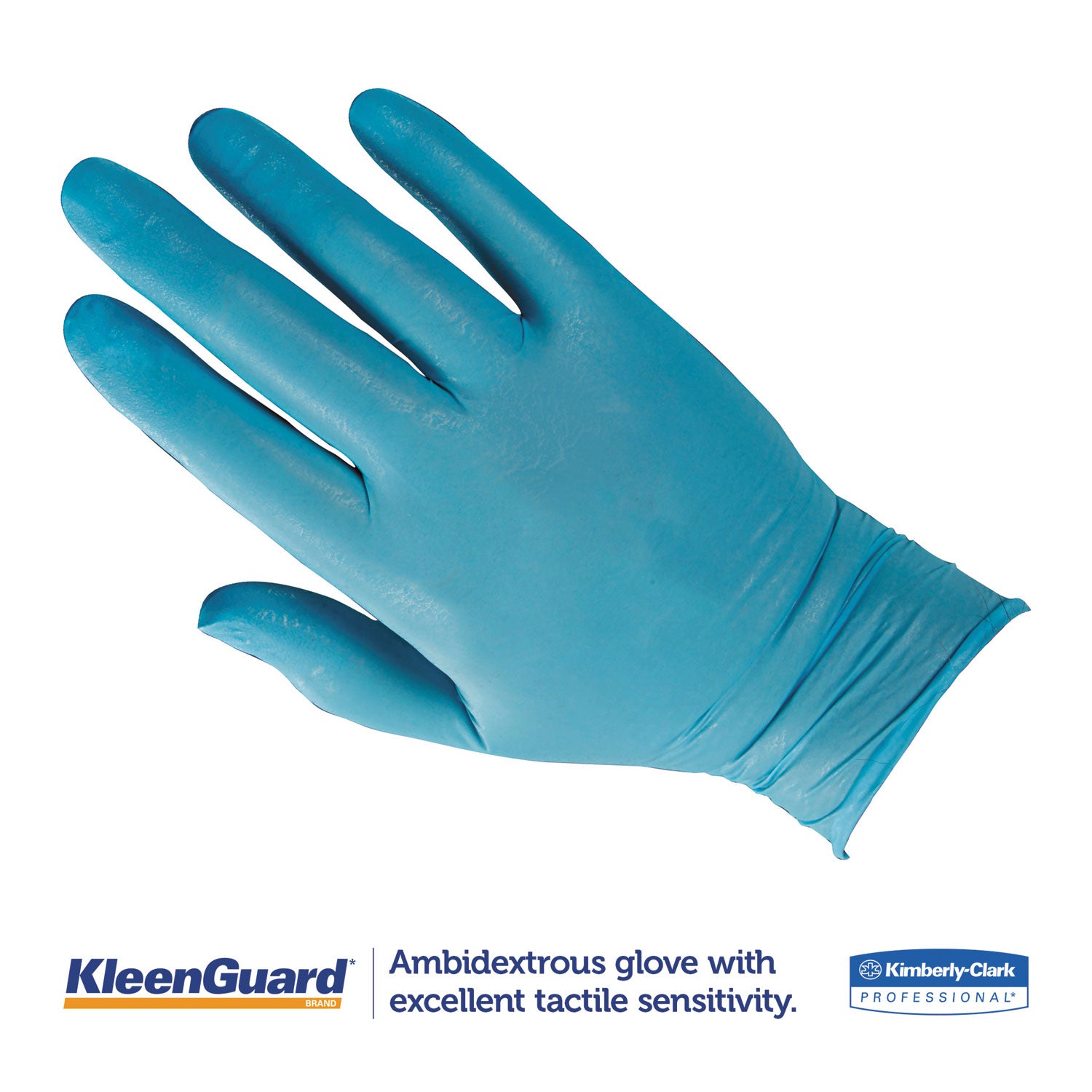 KleenGuard™ G10 Nitrile Gloves, Powder-Free, Blue, 242 mm Length, Large, 100/Box, 10 Boxes/Carton