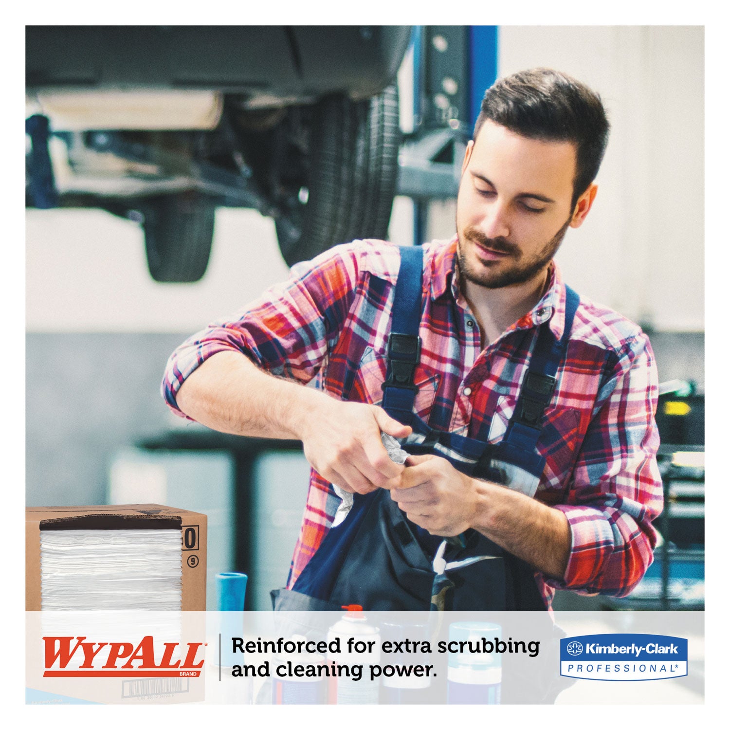 WypAll® General Clean X60 Cloths, Flat Sheet, 12.5 x 16.8, White, 150/Box, 6 Boxes/Carton