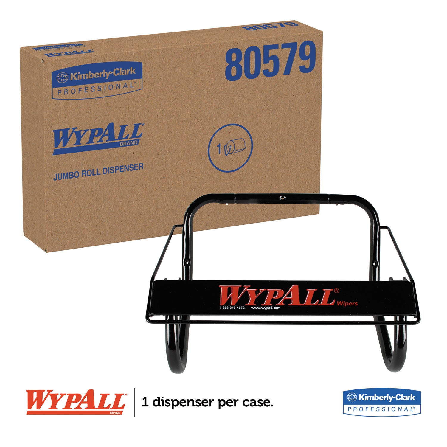 WypAll® Jumbo Roll Dispenser, 16.8 x 8.8 x 10.8, Black