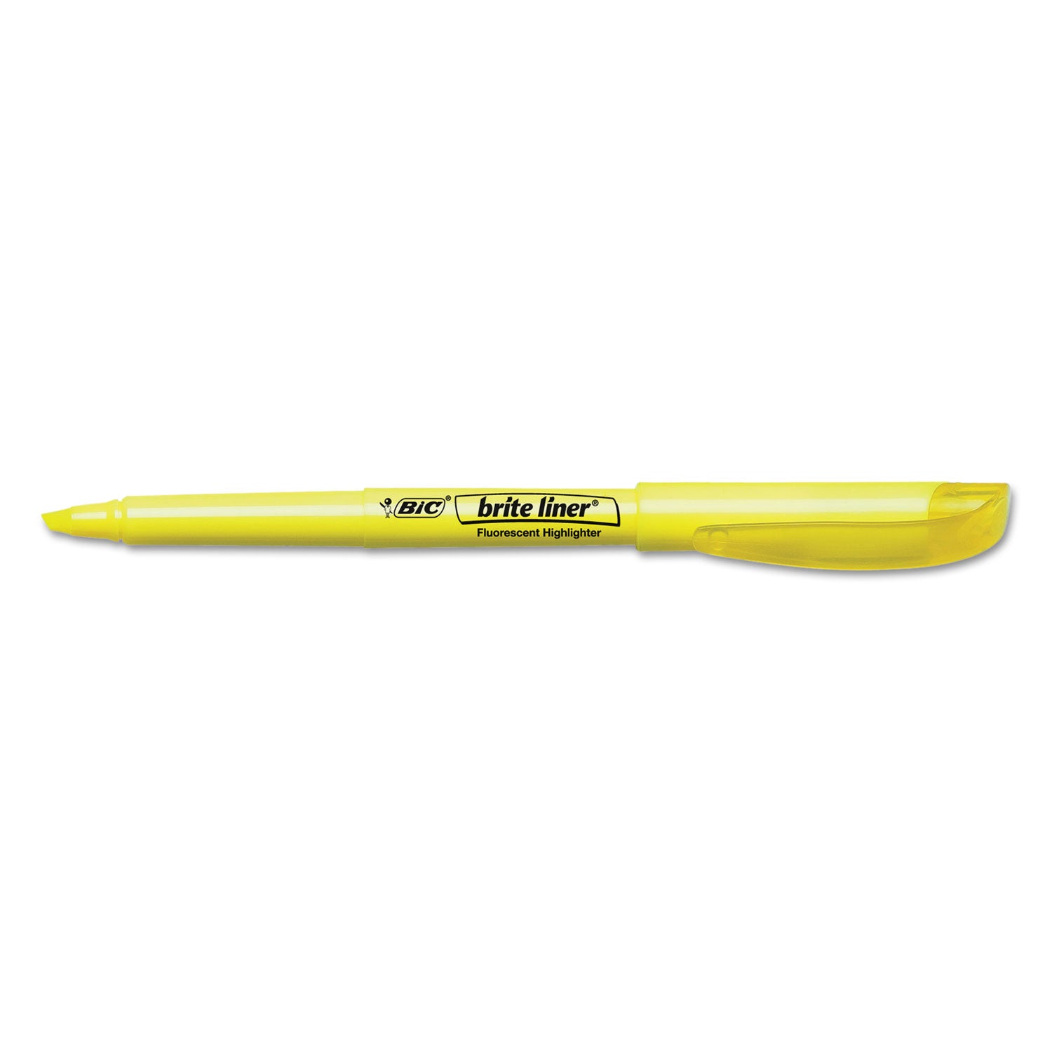 BIC® Brite Liner Highlighter Value Pack, Yellow Ink, Chisel Tip, Yellow/Black Barrel, 24/Pack