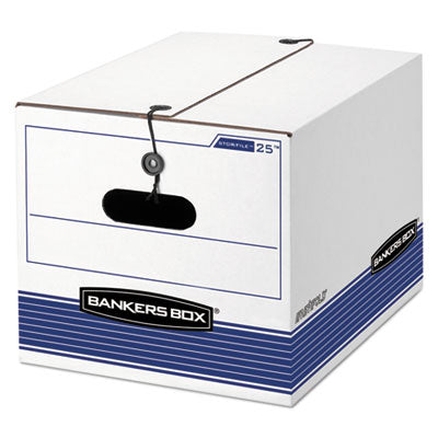 STOR/FILE Medium-Duty Strength Storage Boxes, Letter/Legal Files, 12.25" x 16" x 11", White/Blue, 12/Carton Flipcost Flipcost