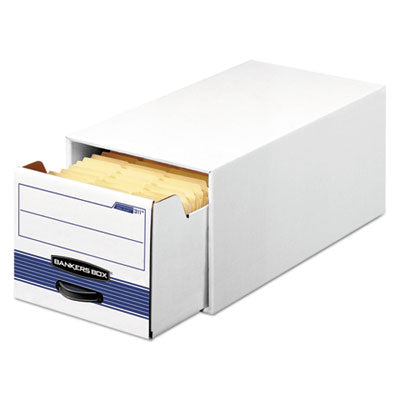 STOR/DRAWER STEEL PLUS Extra Space-Savings Storage Drawers, Letter Files, 10.5" x 25.25" x 6.5", White/Blue, 12/Carton Flipcost Flipcost