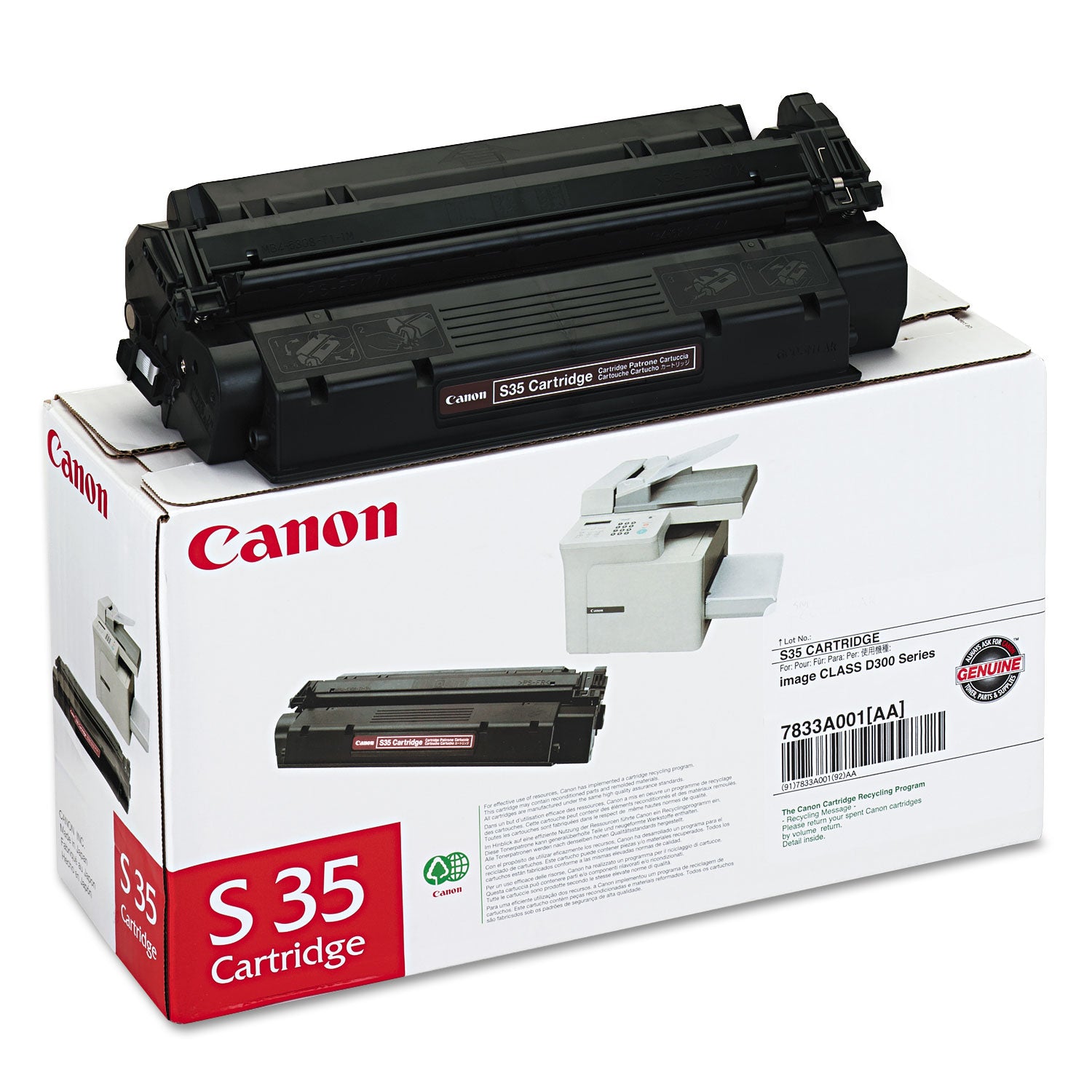 7833A001 (S35) Toner, 3,500 Page-Yield, Black