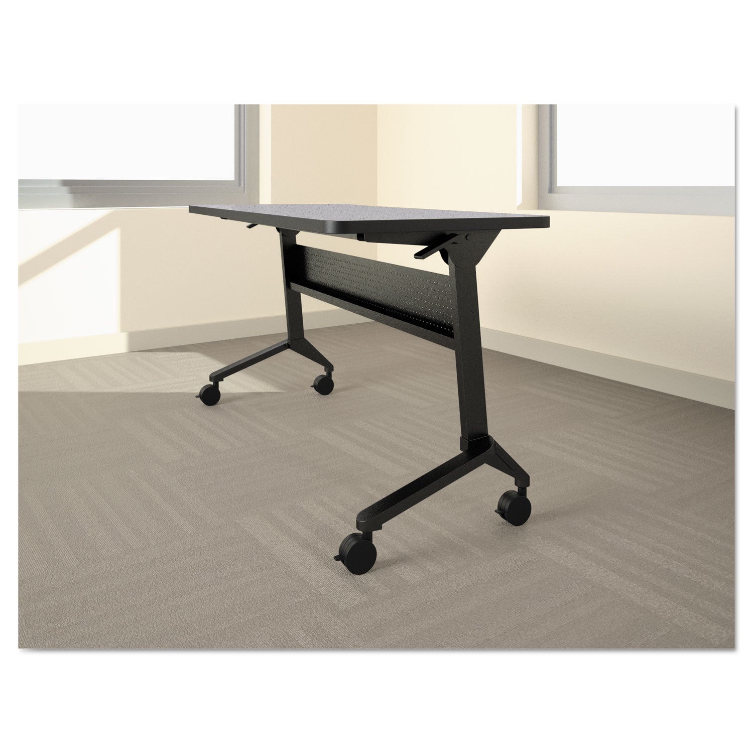 Flip-n-Go Table Base, 46.88w x 21.25d x 27.88h, Black