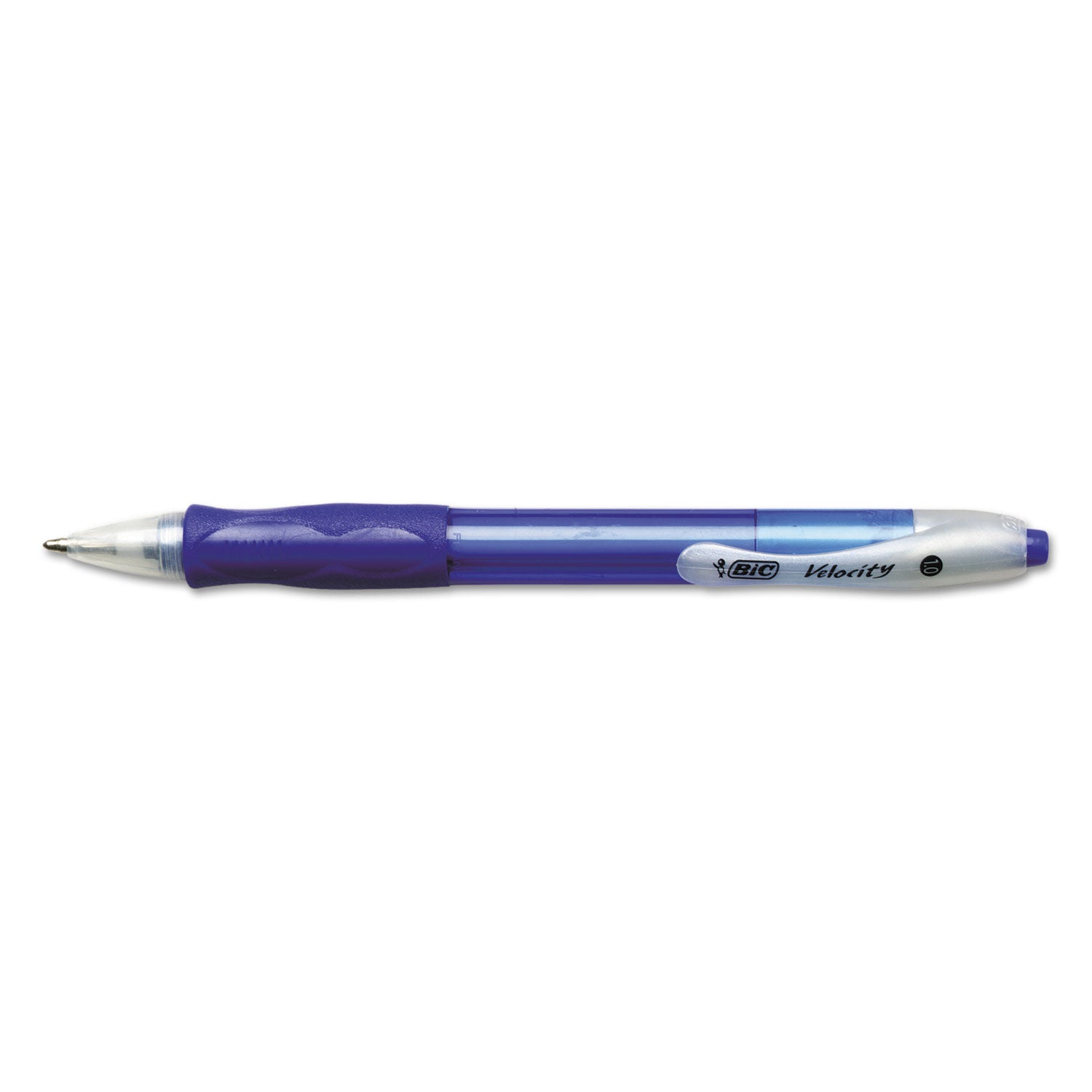 BIC® Velocity Easy Glide Ballpoint Pen Value Pack, Retractable, Medium 1 mm, Blue Ink, Translucent Blue Barrel, 36/Pack