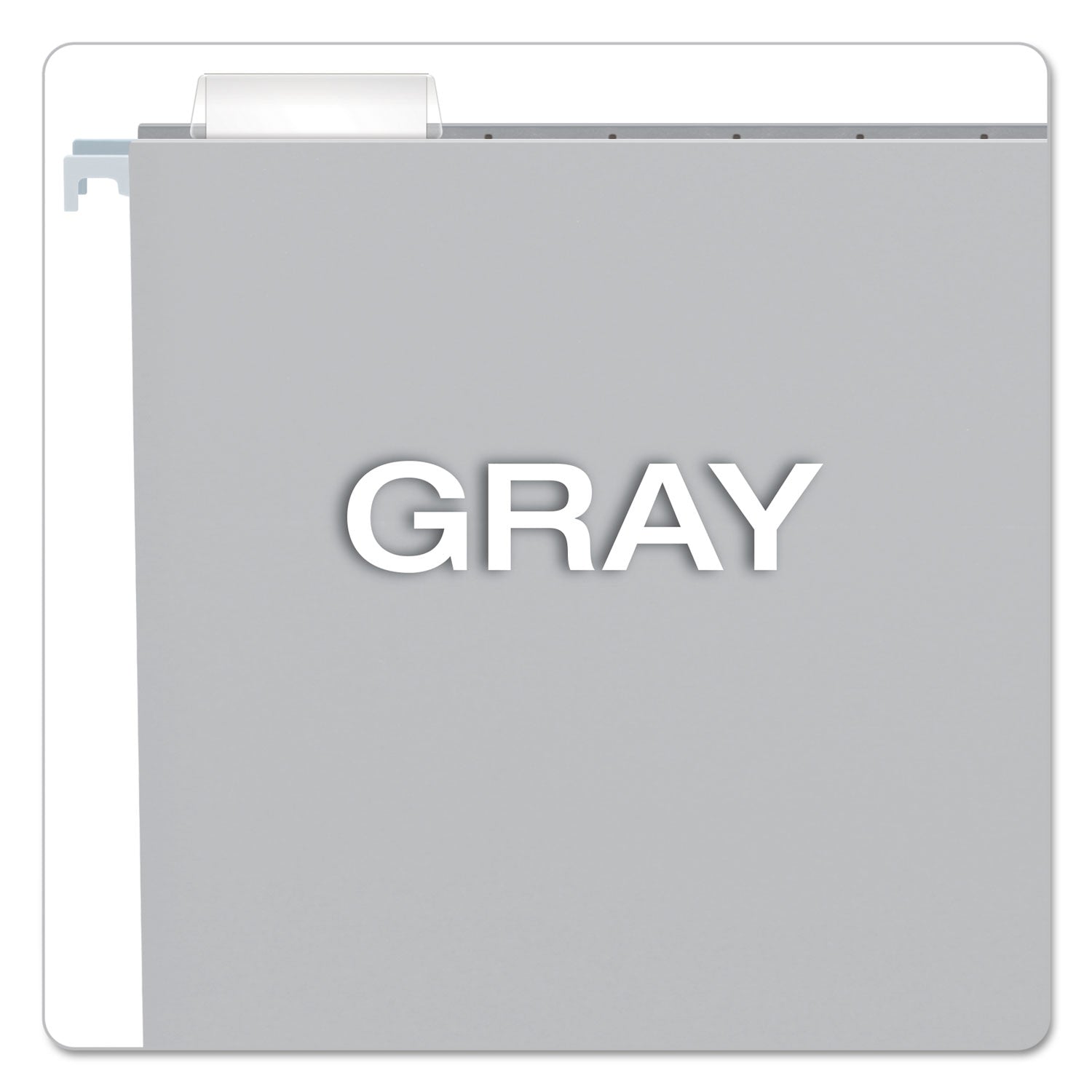 Pendaflex® Colored Hanging Folders, Letter Size, 1/5-Cut Tabs, Gray, 25/Box