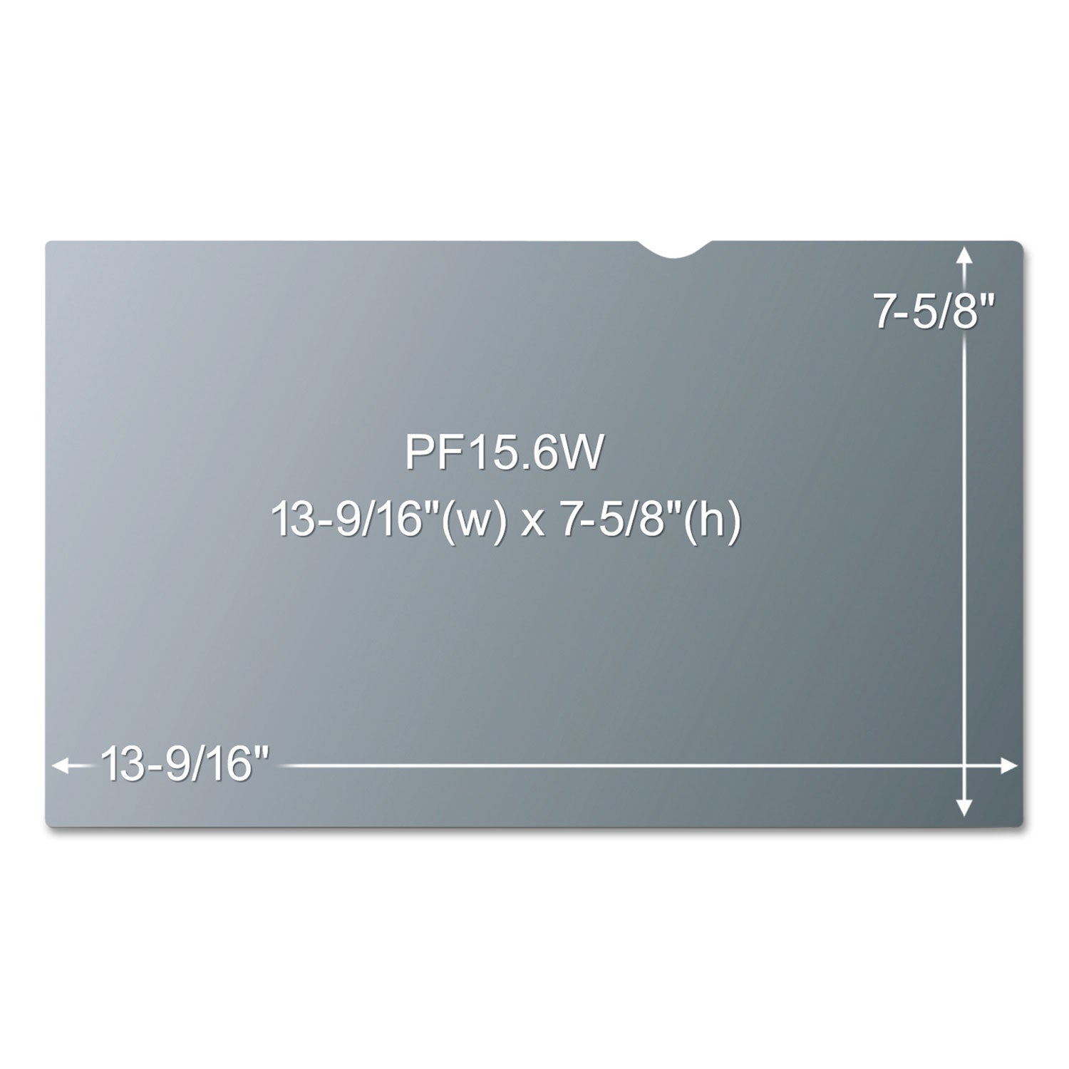 3M™ Antiglare Frameless Filter for 15.6" Widescreen Laptop, 16:9 Aspect Ratio