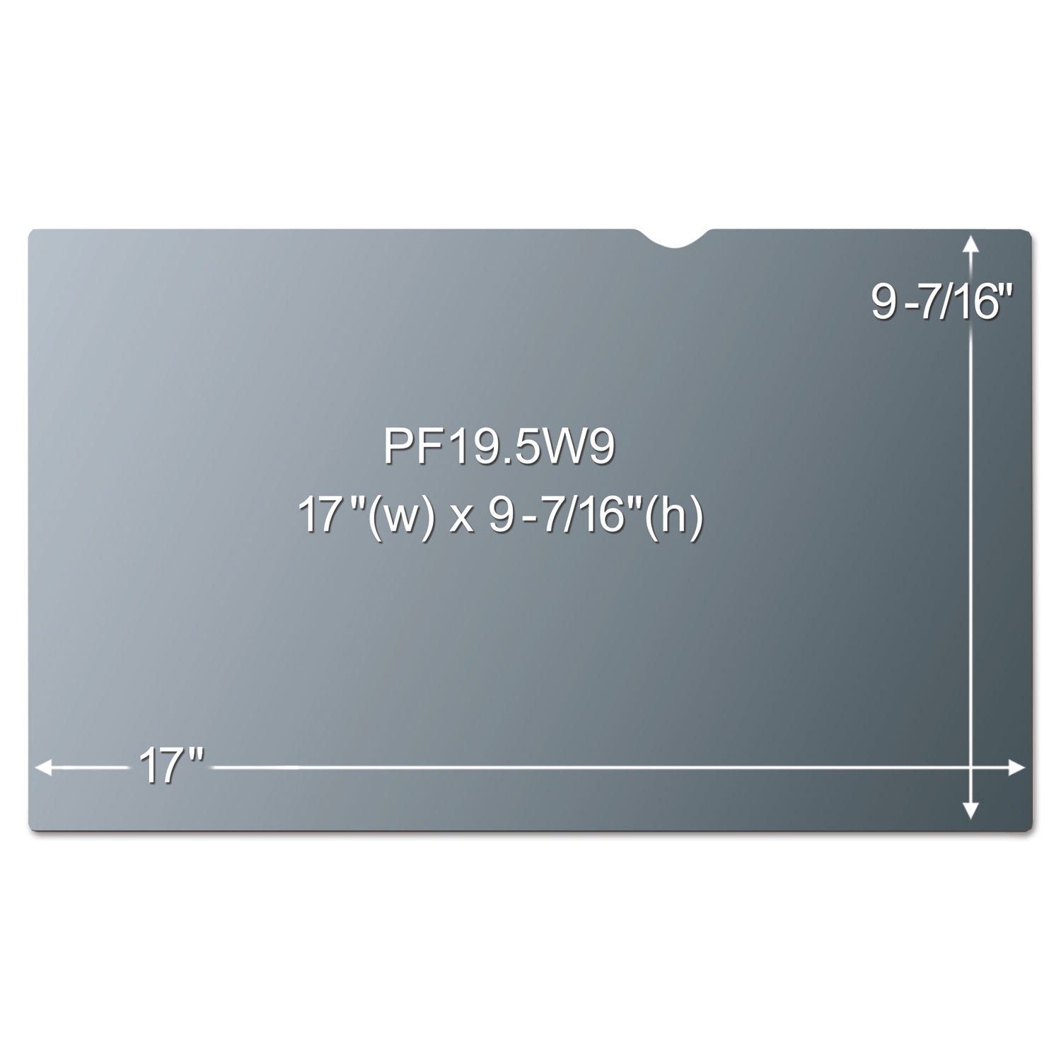 3M™ Frameless Blackout Privacy Filter for 19.5" Widescreen Flat Panel Monitor, 16:9 Aspect Ratio