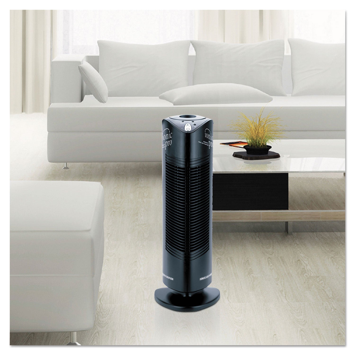 Ionic Pro® Compact Ionic Air Purifier, 250 sq ft Room Capacity, Black