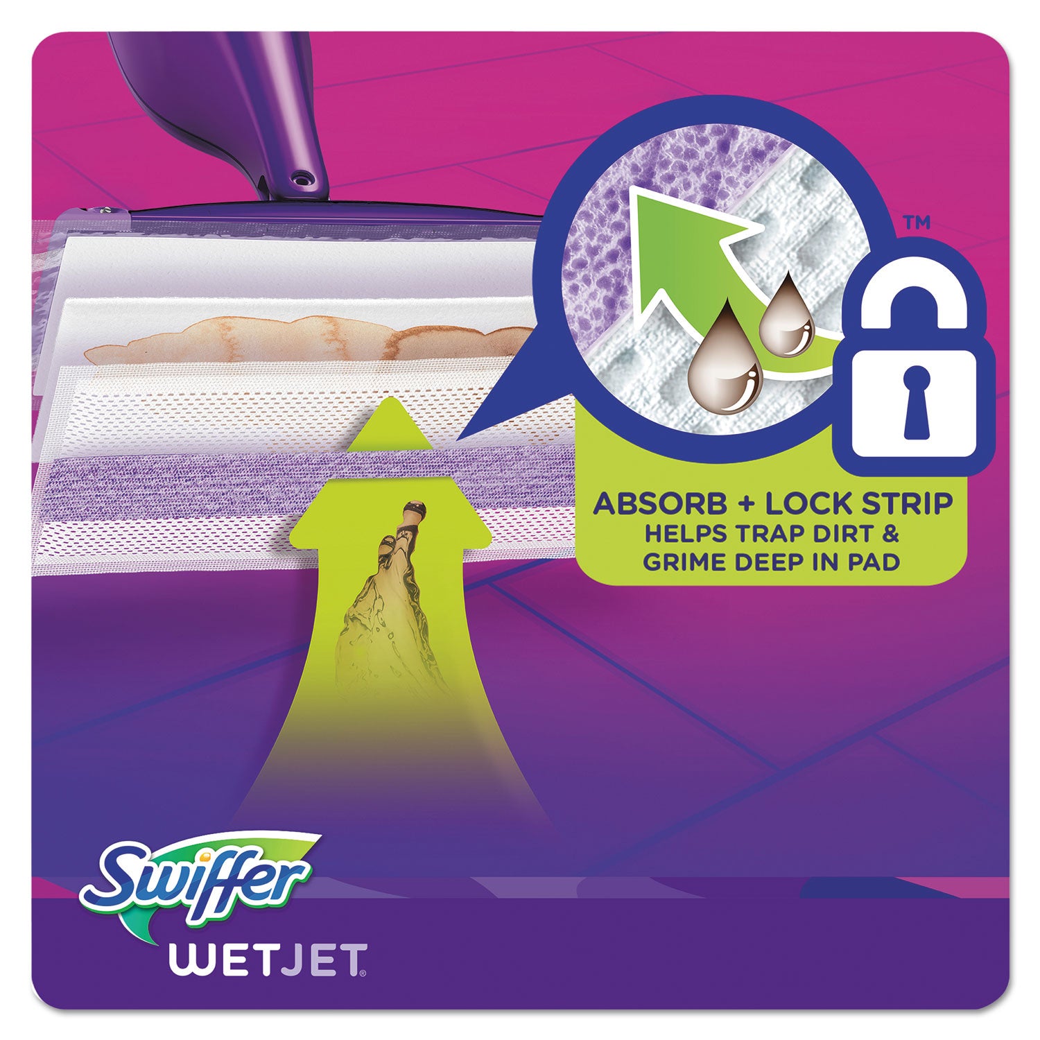 Swiffer® WetJet System Refill Cloths, 11.3" x 5.4", White, 24/Box, 4/Carton