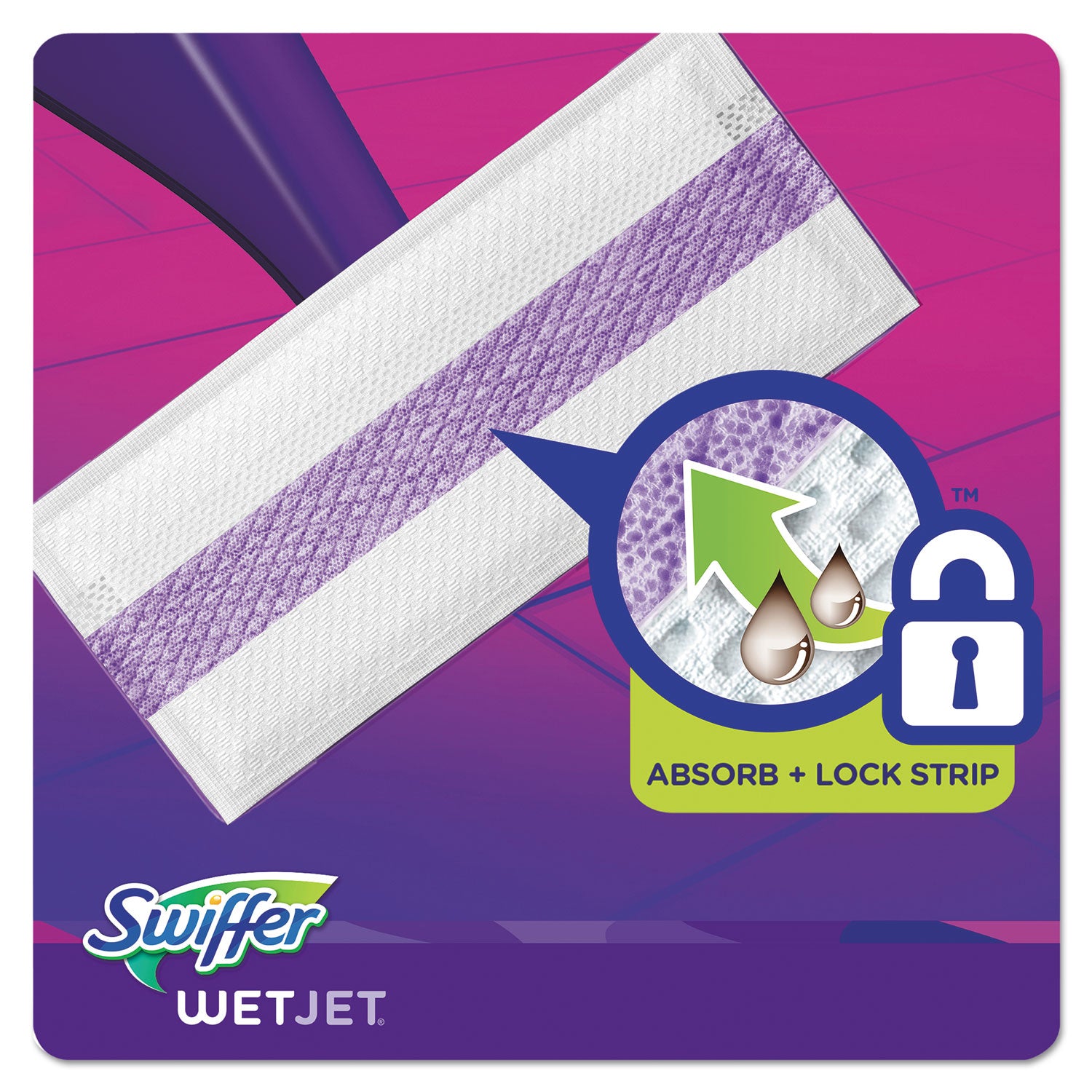 Swiffer® WetJet System Refill Cloths, 11.3" x 5.4", White, 24/Box, 4/Carton