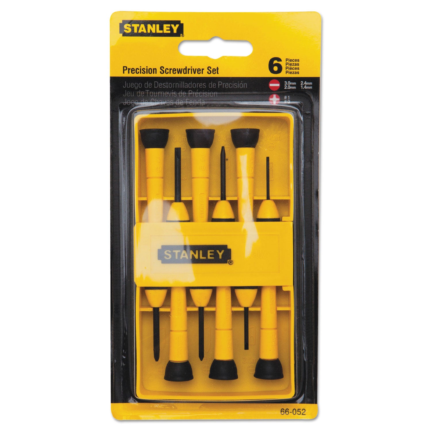 Stanley Tools® 6-Piece Precision Screwdriver Set, Black/Yellow