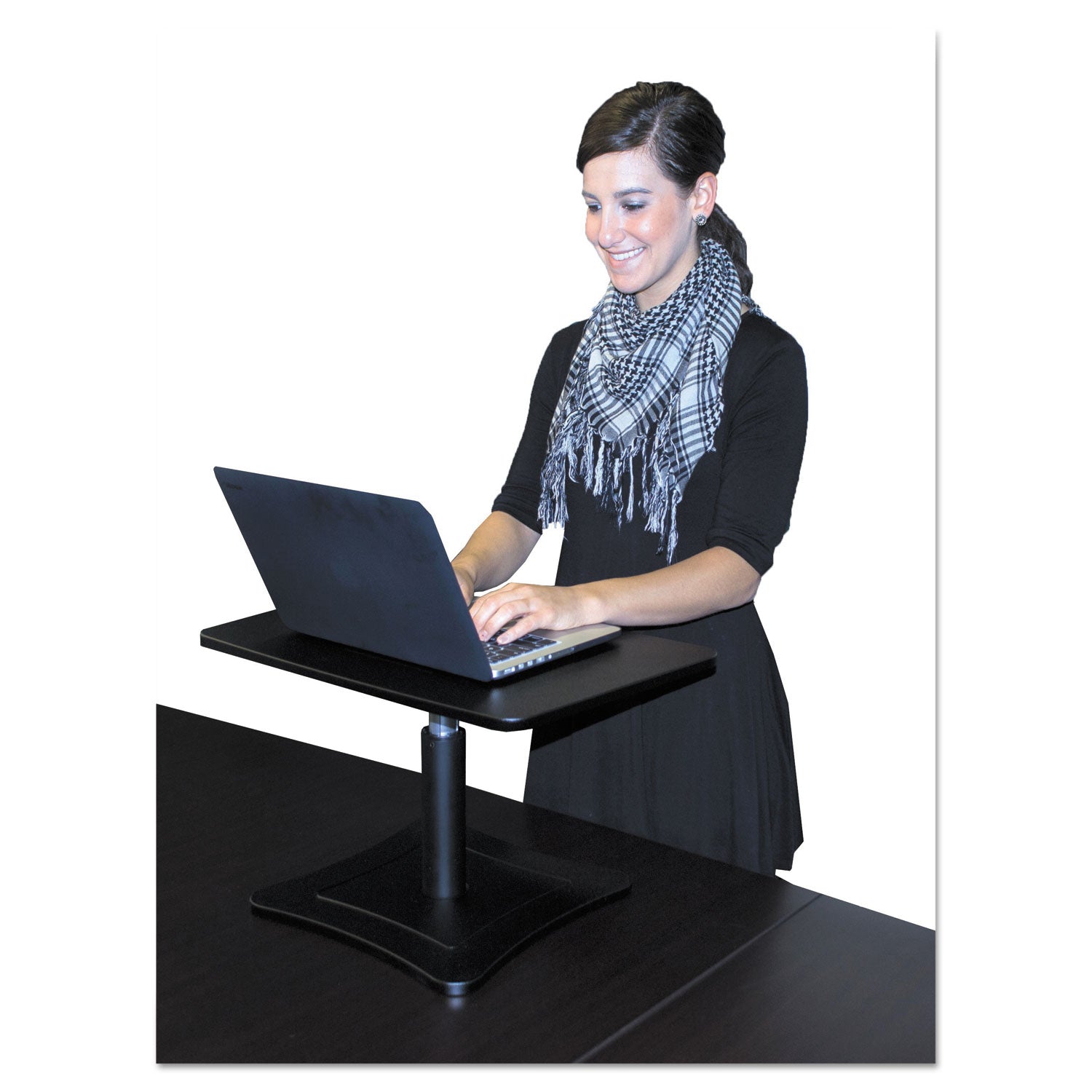 Victor® DC230 Adjustable Laptop Stand, 21" x 13" x 12" to 15.75", Black, Supports 20 lbs