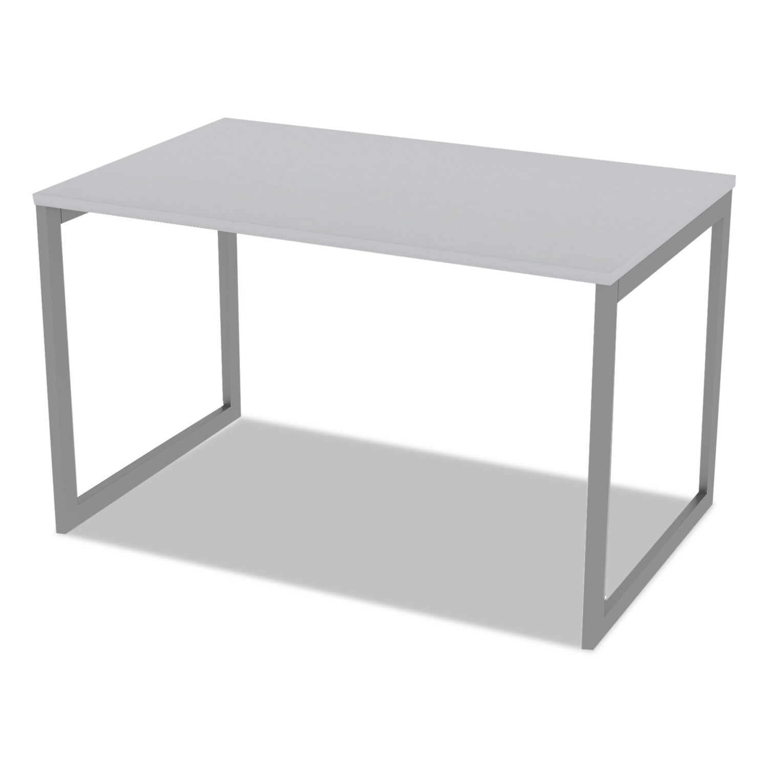 Alera® Alera Open Office Desk Series Adjustable O-Leg Desk Base, 47.25 to 70.78w x 29.5d x 28.5h, Silver