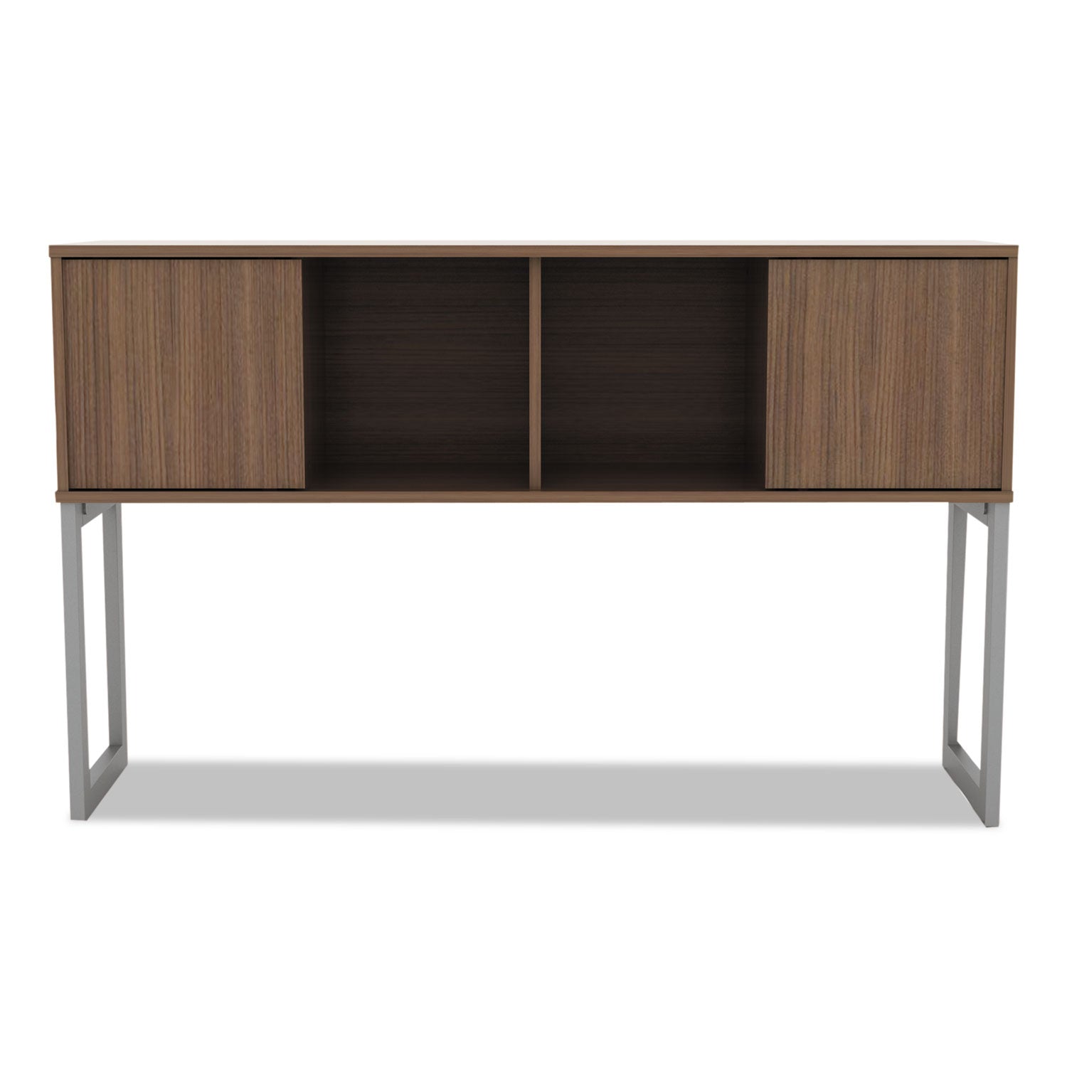 Alera® Alera Open Office Desk Series Hutch, 59w x 15d x 36.38h, Modern Walnut