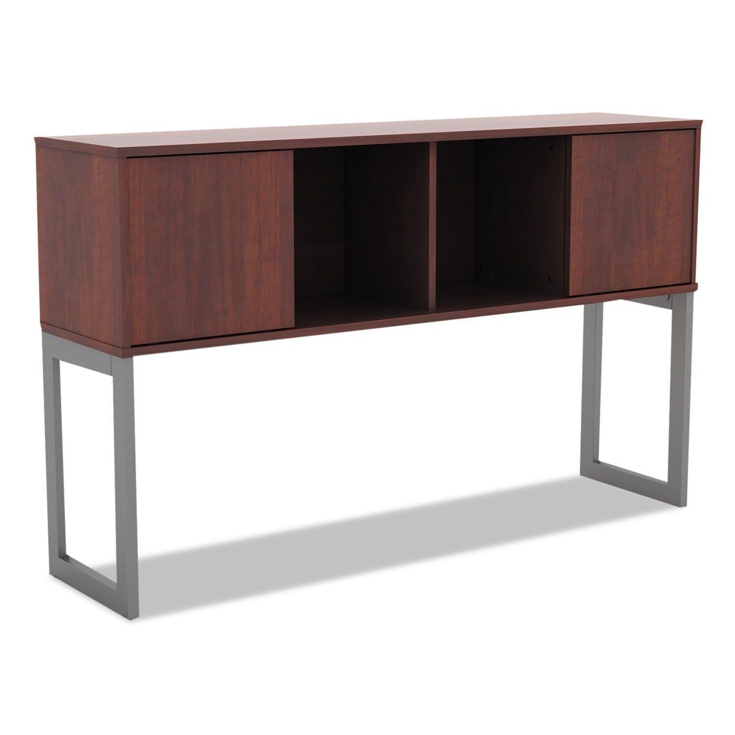 Alera Open Office Desk Series Hutch, 59w x 15d x 36.38h, Medium Cherry