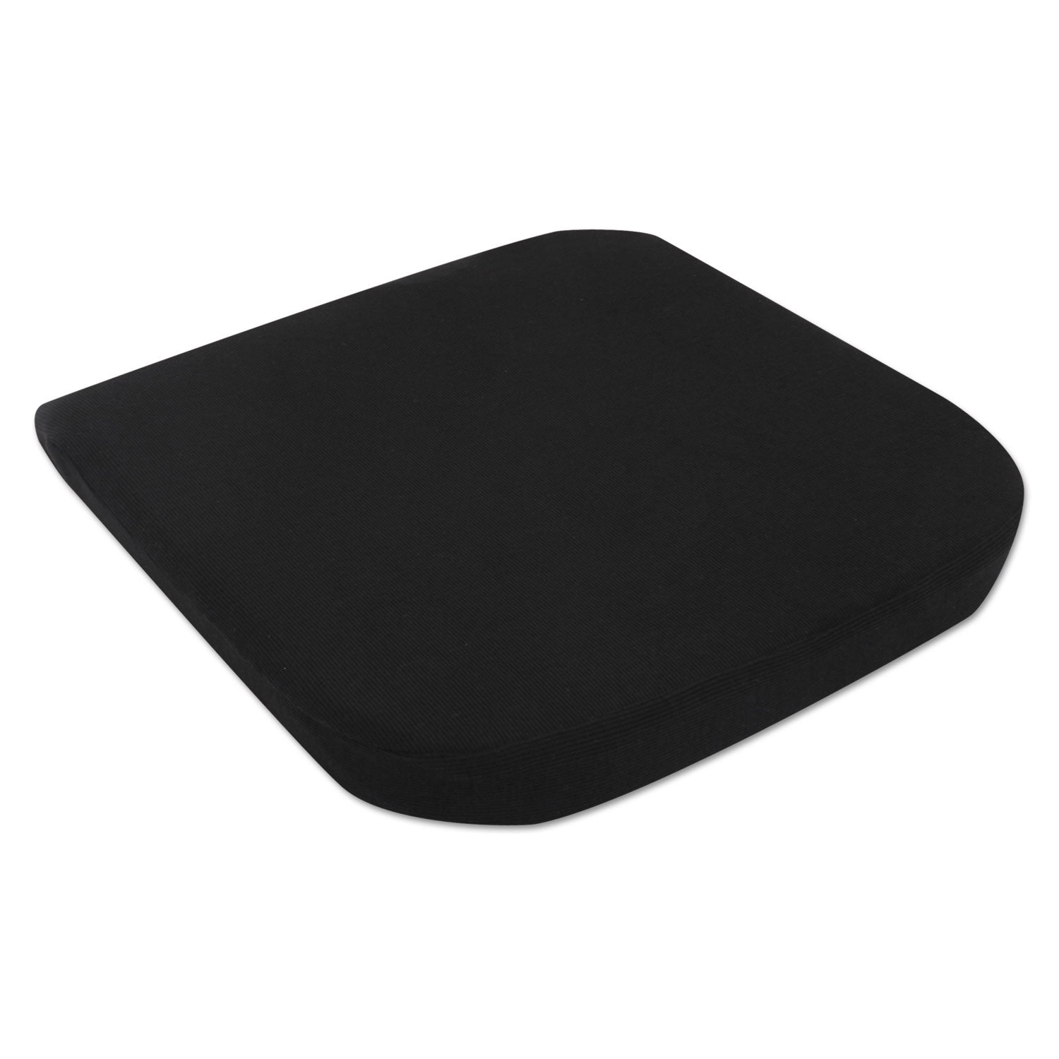 Alera® Cooling Gel Memory Foam Seat Cushion, Fabric Cover with Non-Slip Under-Cushion Surface, 16.5 x 15.75 x 2.75, Black