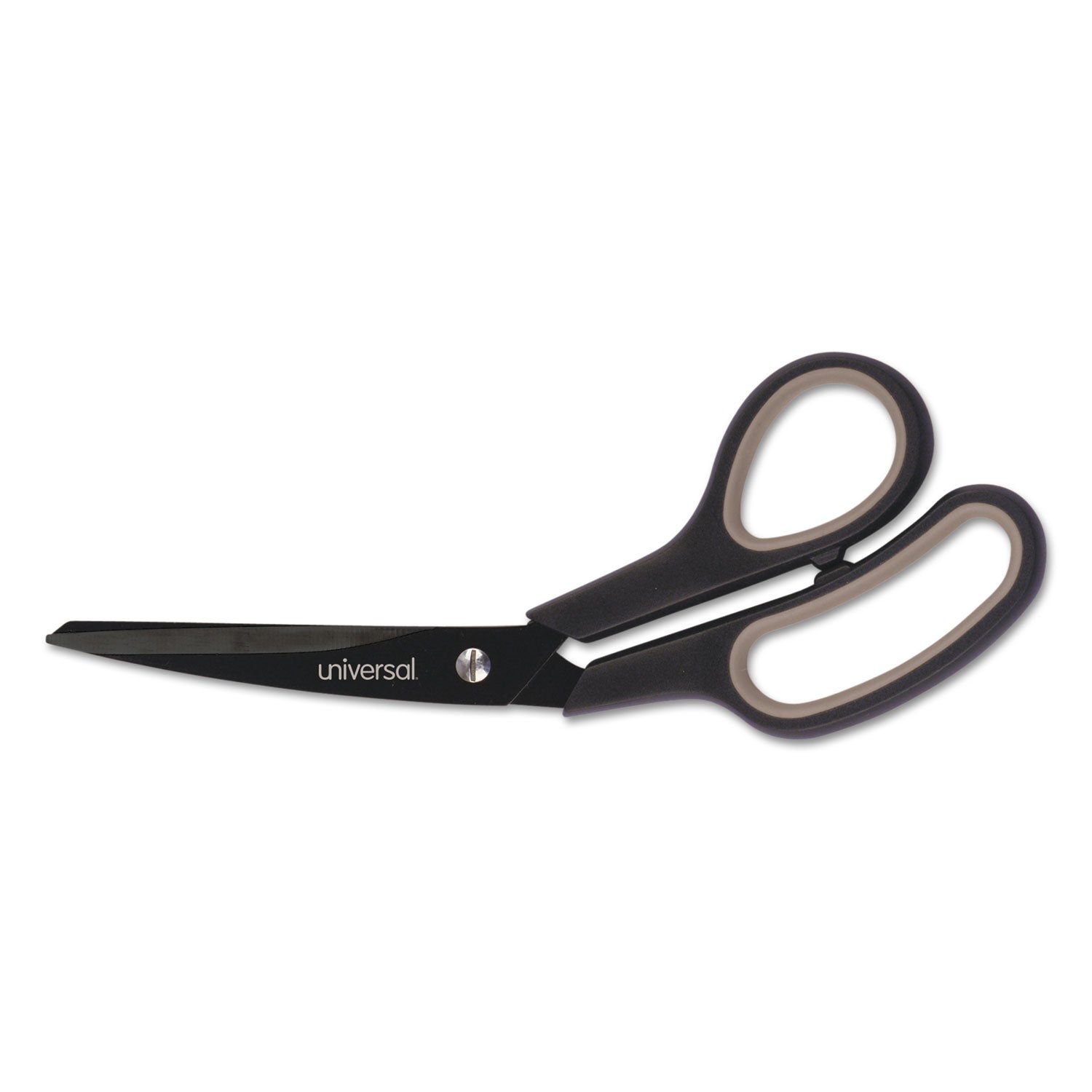 Industrial Carbon Blade Scissors, 8" Long, 3.5" Cut Length, Crane-Style Black/Gray Handle