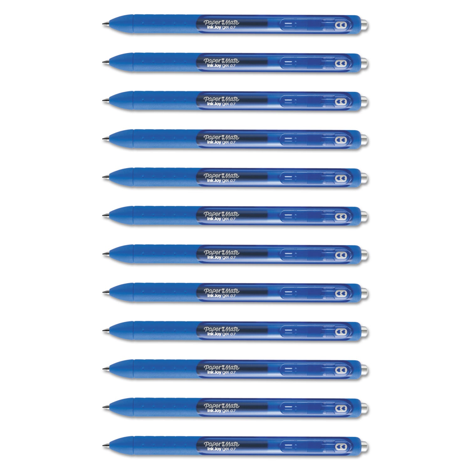 InkJoy Gel Pen, Retractable, Medium 0.7 mm, Blue Ink, Blue Barrel, Dozen Paper Mate® Flipcost