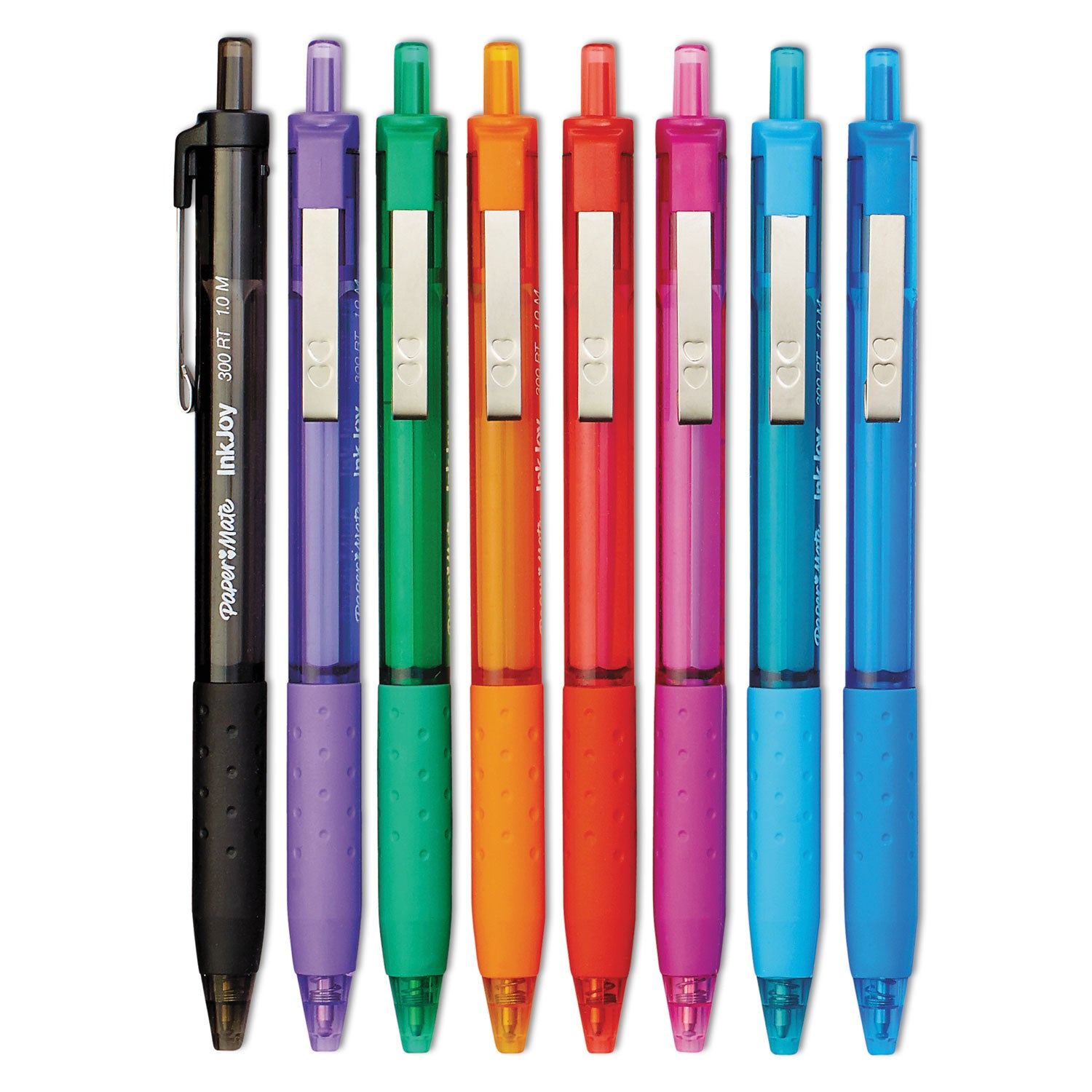 Paper Mate® InkJoy 300 RT Ballpoint Pen Retractable, Medium 1 mm, Assorted Ink and Barrel Colors, 8/Pack