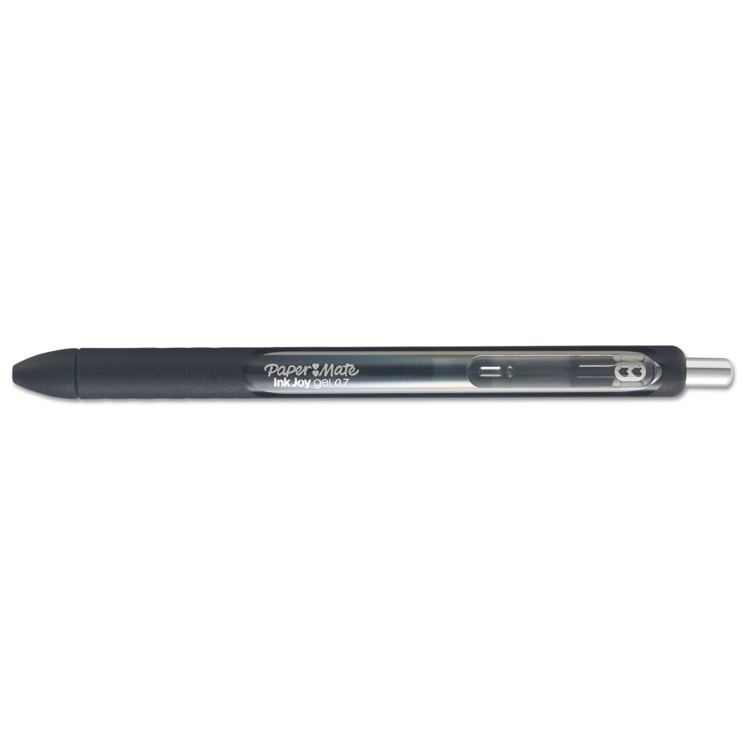 InkJoy Gel Pen, Retractable, Medium 0.7 mm, Black Ink, Black Barrel, Dozen Paper Mate® Flipcost