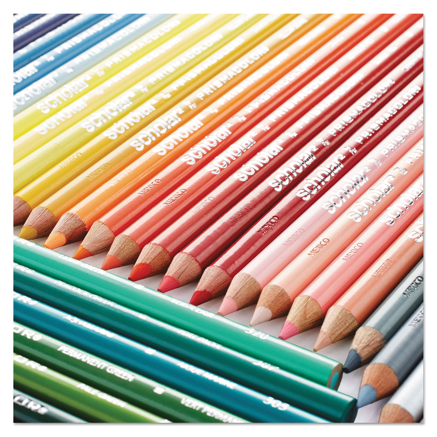 Prismacolor® Scholar Colored Pencil Set, 3 mm, 2B, Assorted Lead and Barrel Colors, 24/Pack