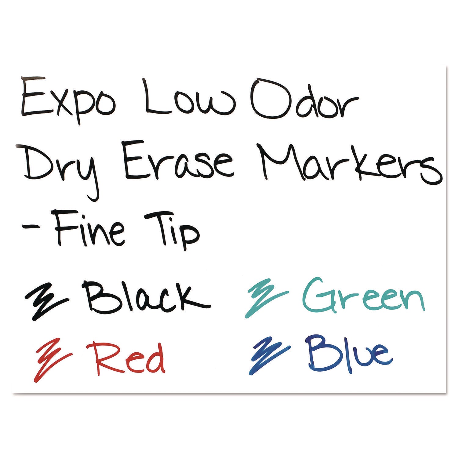 EXPO® Low-Odor Dry-Erase Marker, Fine Bullet Tip, Red, Dozen