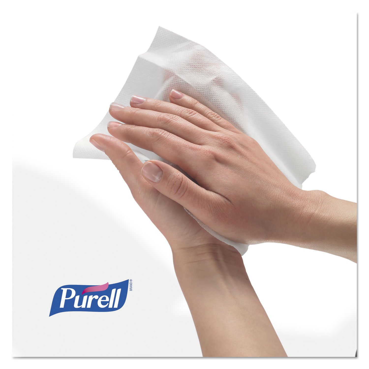 PURELL® Premoistened Hand Sanitizing Wipes, Cloth, 5.75 x 7, Fresh Citrus, White, 100/Canister