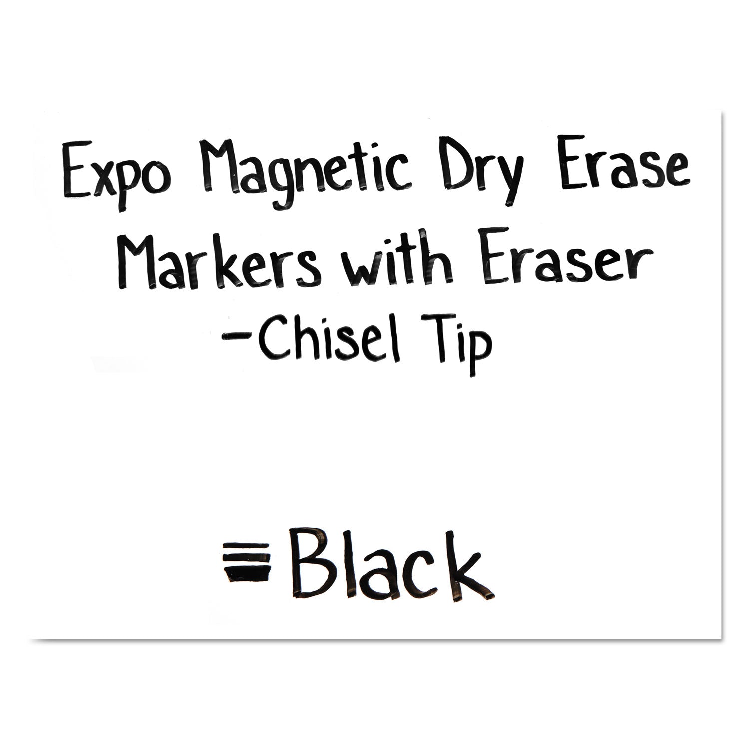 EXPO® Magnetic Dry Erase Marker, Broad Chisel Tip, Black, 4/Pack