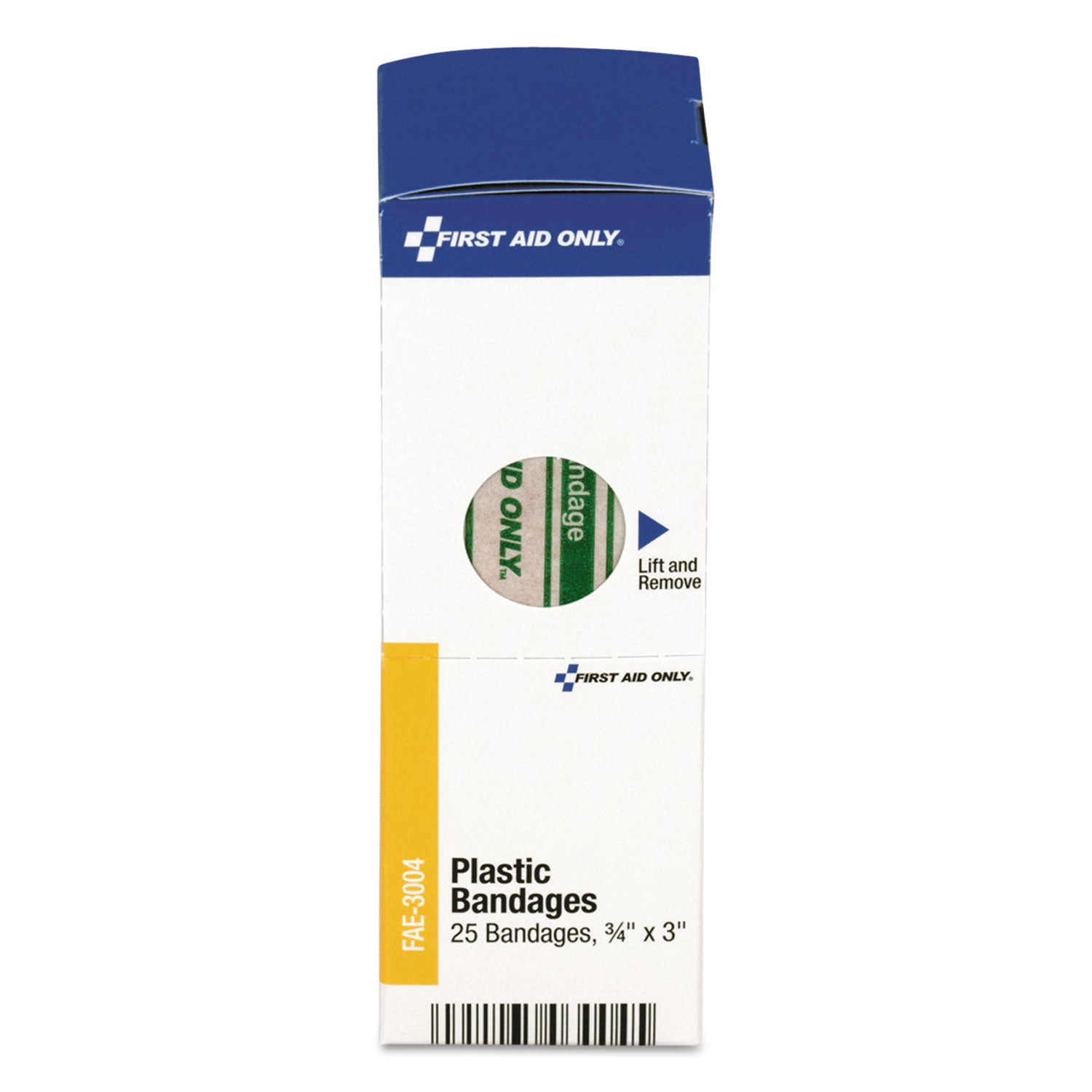 First Aid Only™ SmartCompliance Plastic Bandages, 0.75 x 3, 25/Box