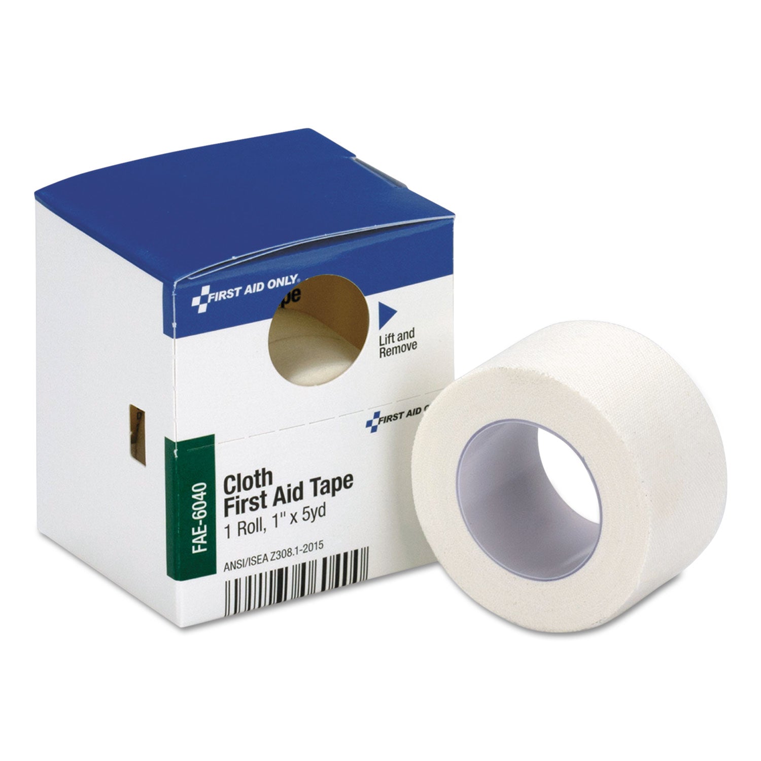 First Aid Tape, Acrylic/Cloth, 1" x 5 yds, White