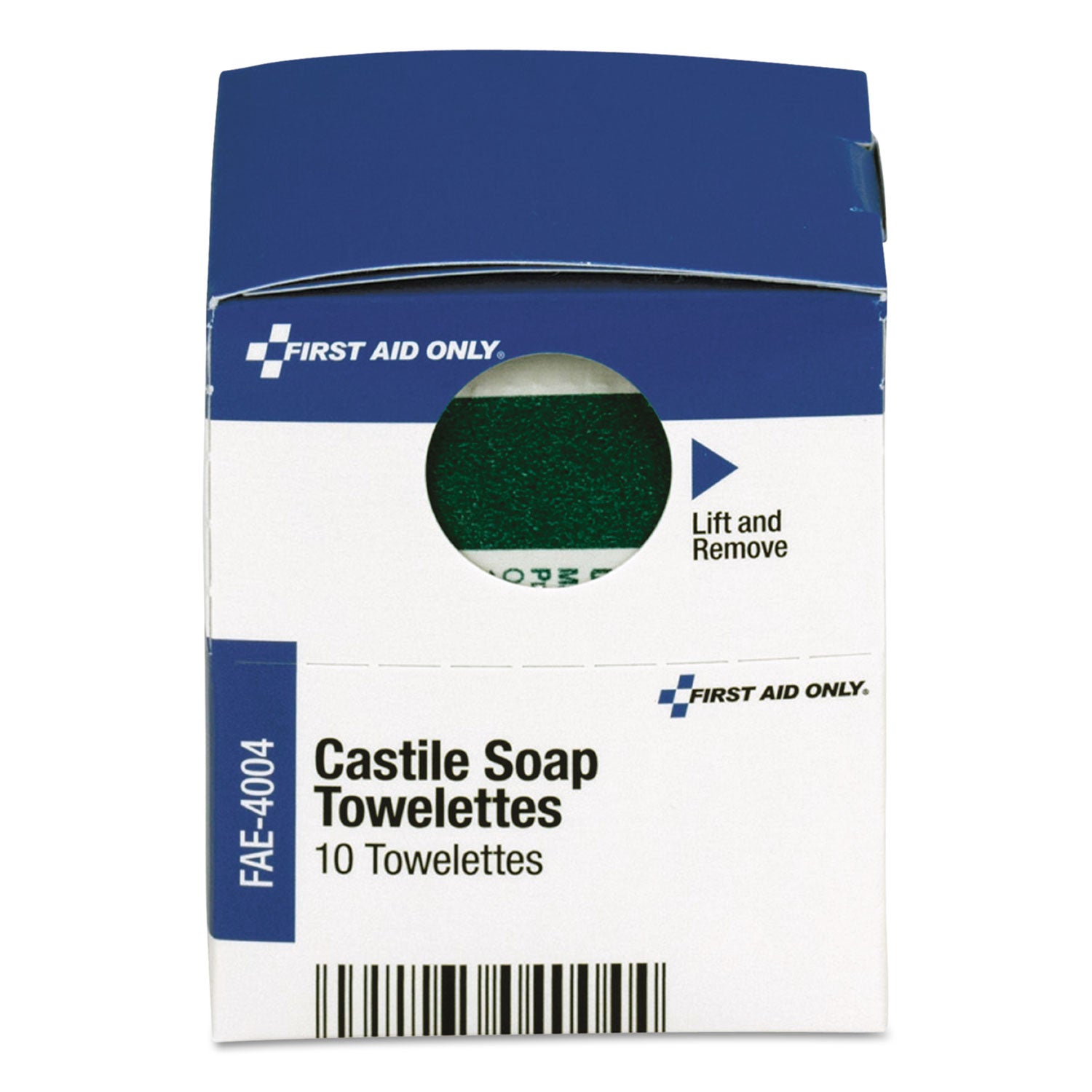 First Aid Only™ SmartCompliance Castile Soap Towelettes, 10/Box