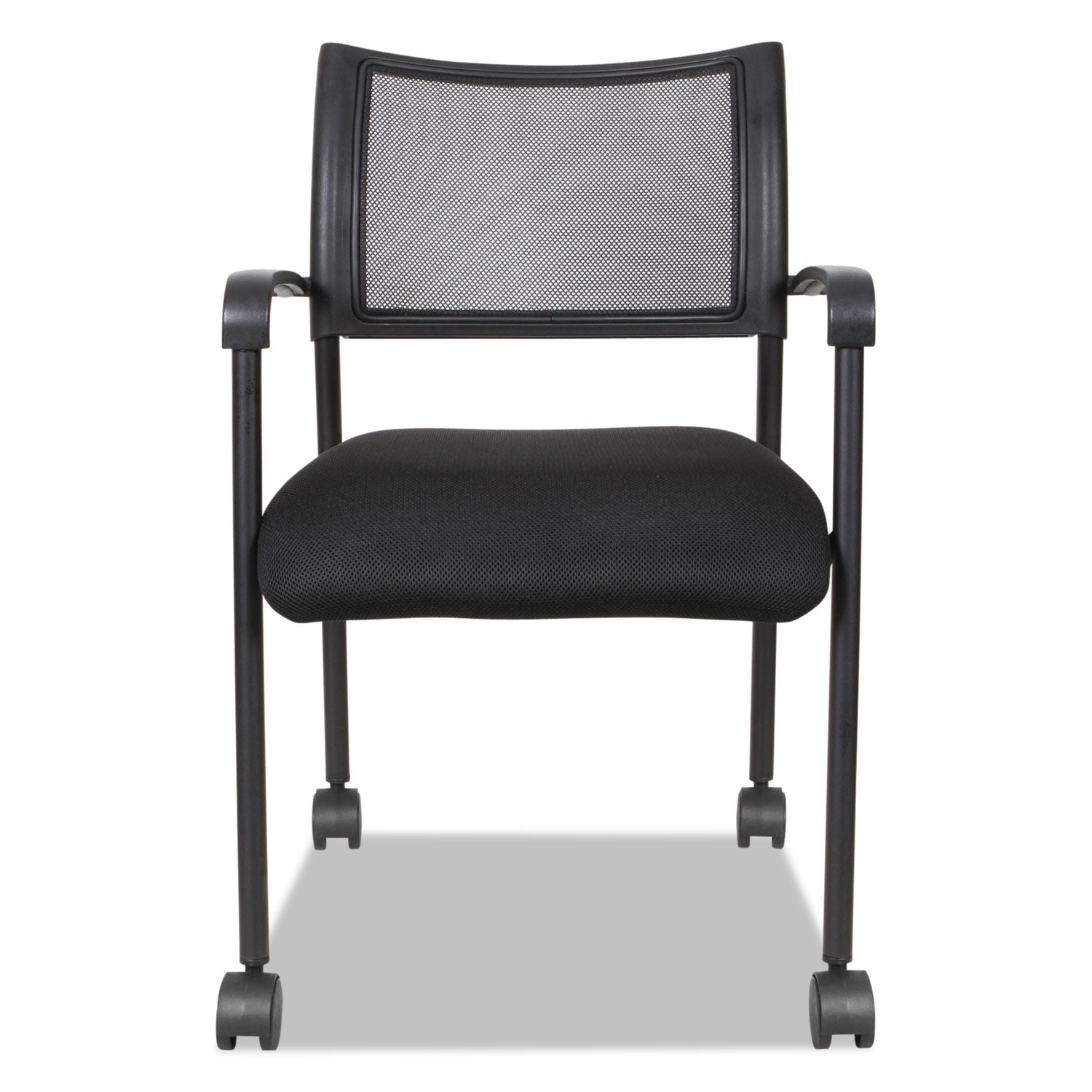 Alera® Alera Eikon Series Stacking Mesh Guest Chair, 20.86" x 24.01" x 33.07", Black Seat, Black Back, Black Base, 2/Carton