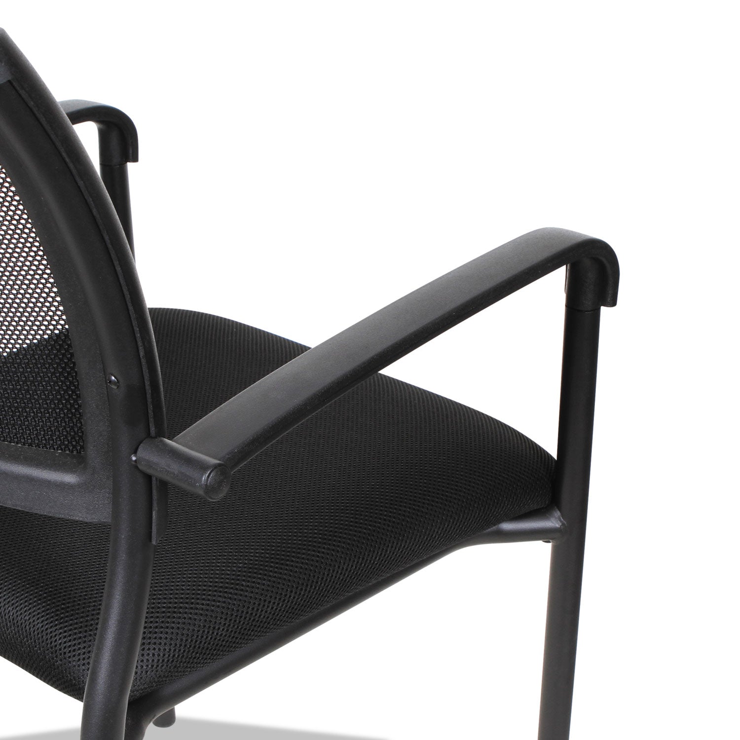 Alera® Alera Eikon Series Stacking Mesh Guest Chair, 20.86" x 24.01" x 33.07", Black Seat, Black Back, Black Base, 2/Carton