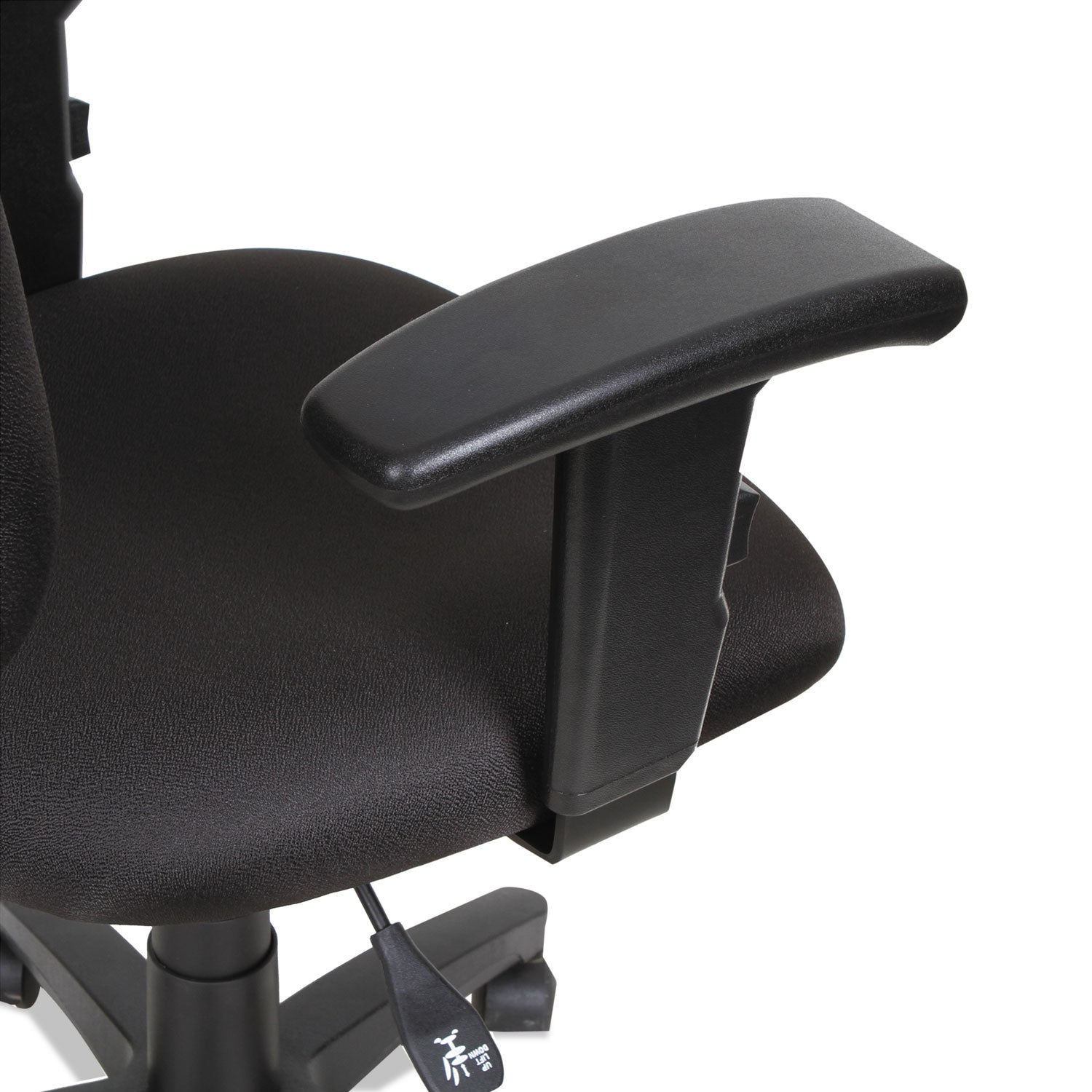 Alera® Alera Essentia Series Swivel Task Chair with Adjustable Arms, Supports Up to 275 lb, 17.71" to 22.44" Seat Height, Black