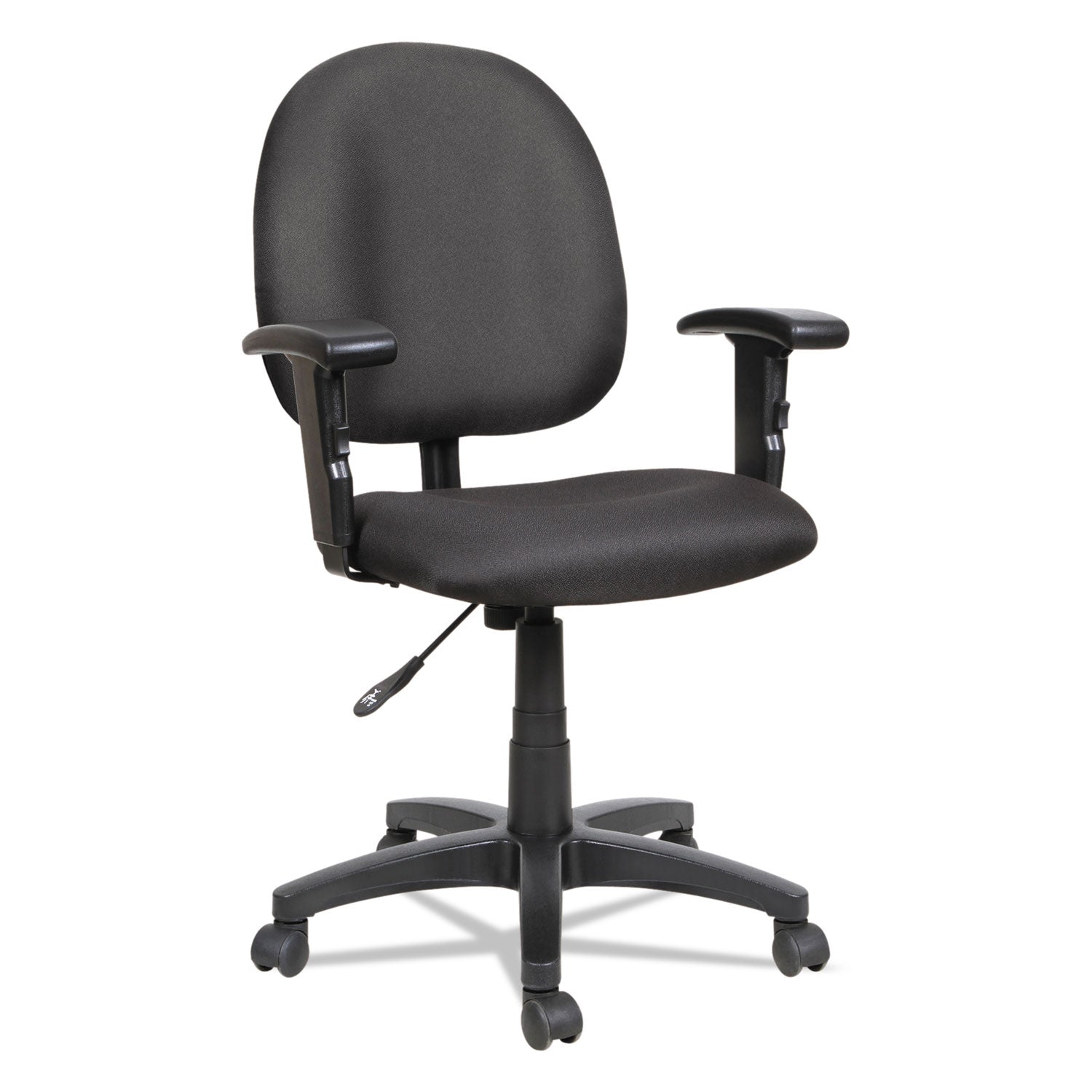 Alera® Alera Essentia Series Swivel Task Chair with Adjustable Arms, Supports Up to 275 lb, 17.71" to 22.44" Seat Height, Black