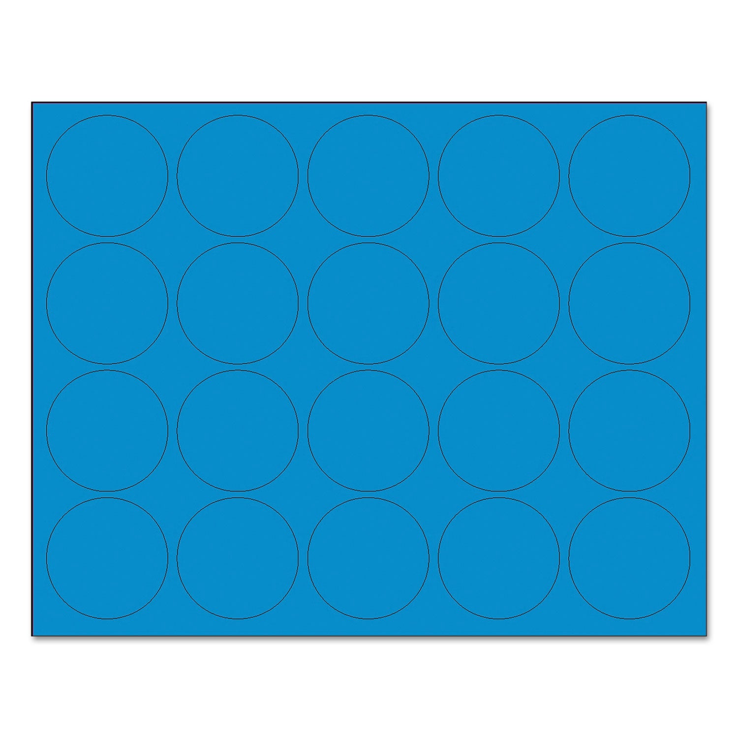 Interchangeable Magnetic Board Accessories, Circles, 0.75" Diameter, Blue, 20/Pack