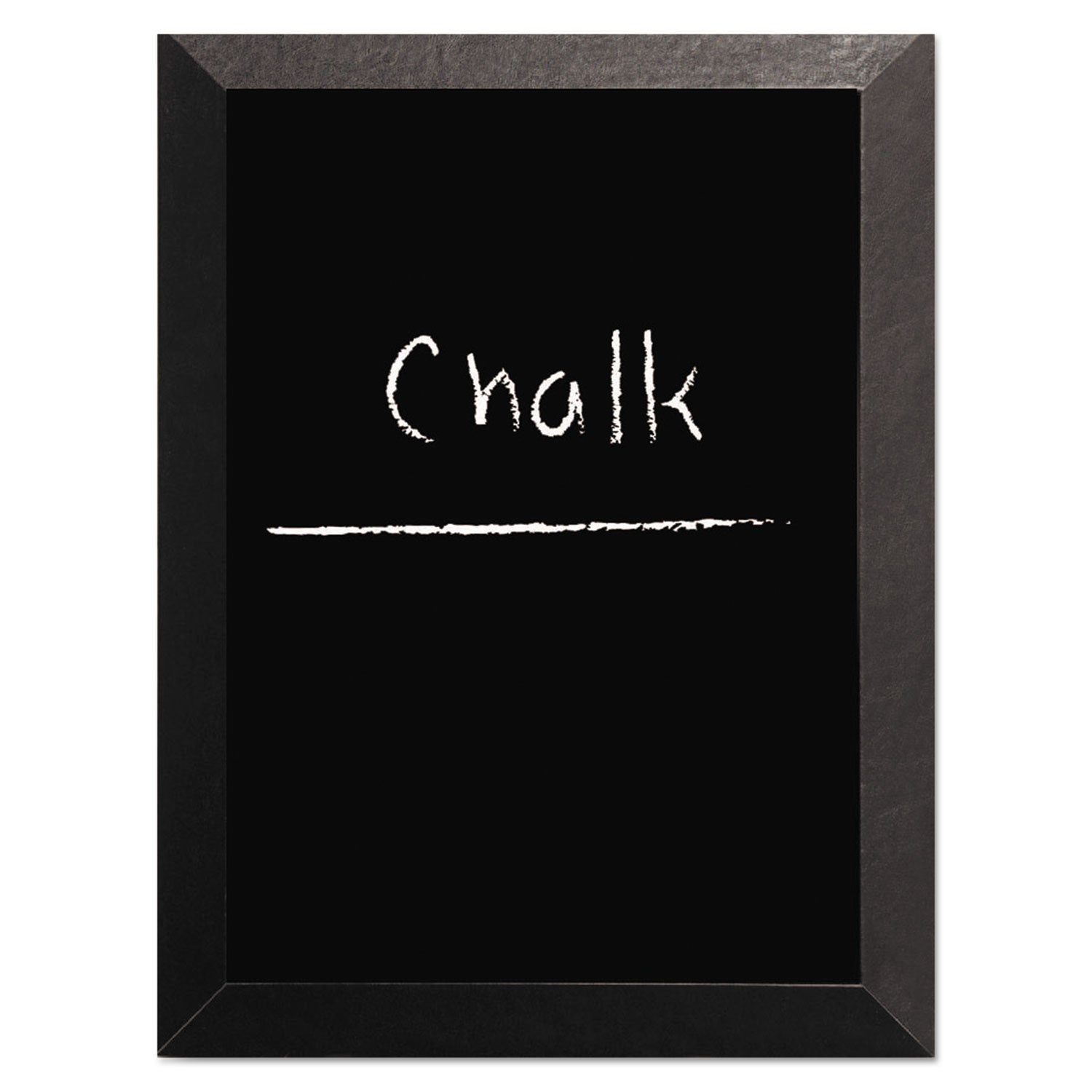 MasterVision® Kamashi Chalk Board, 48 x 36, Black Surface, Black Wood Frame