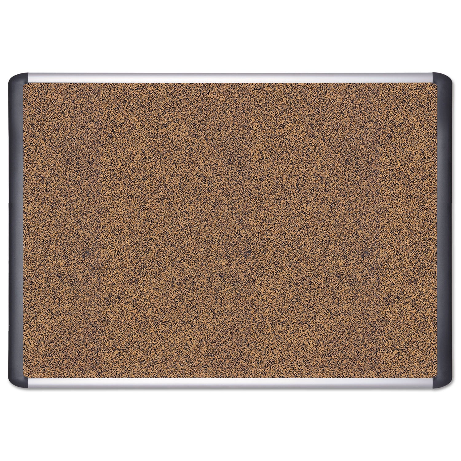 MasterVision® Tech Cork Board, 36 x 24, Tan Surface, Silver/Black Aluminum Frame