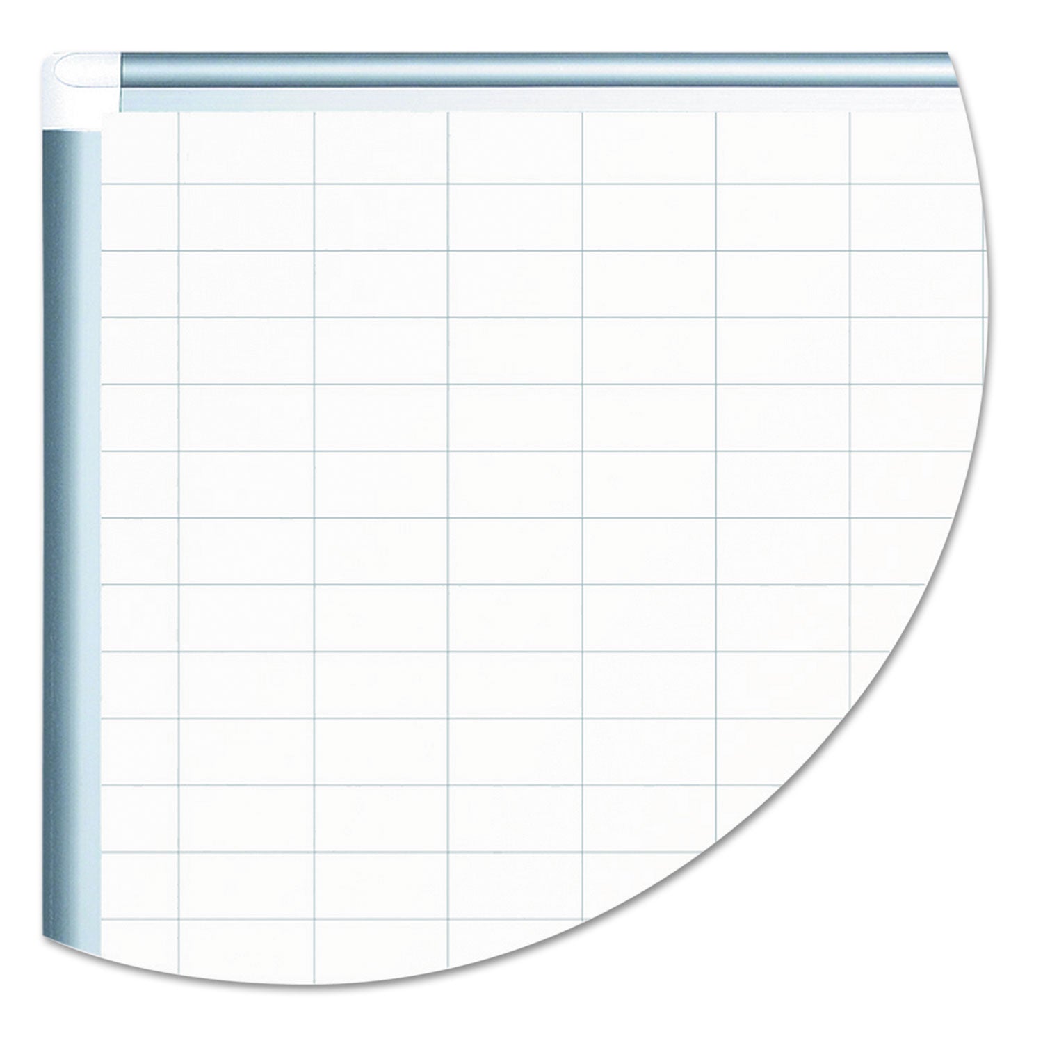 MasterVision® Gridded Magnetic Steel Dry Erase Planning Board with Accessories, 1 x 2 Grid, 72 x 48, White Surface, Silver Aluminum Frame