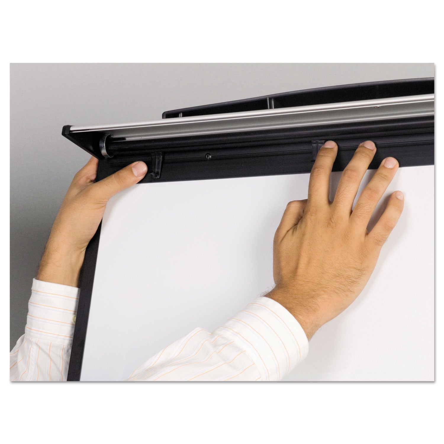 MasterVision® Tripod Extension Bar Magnetic Dry-Erase Easel, 69" to 78" High, Black/Silver