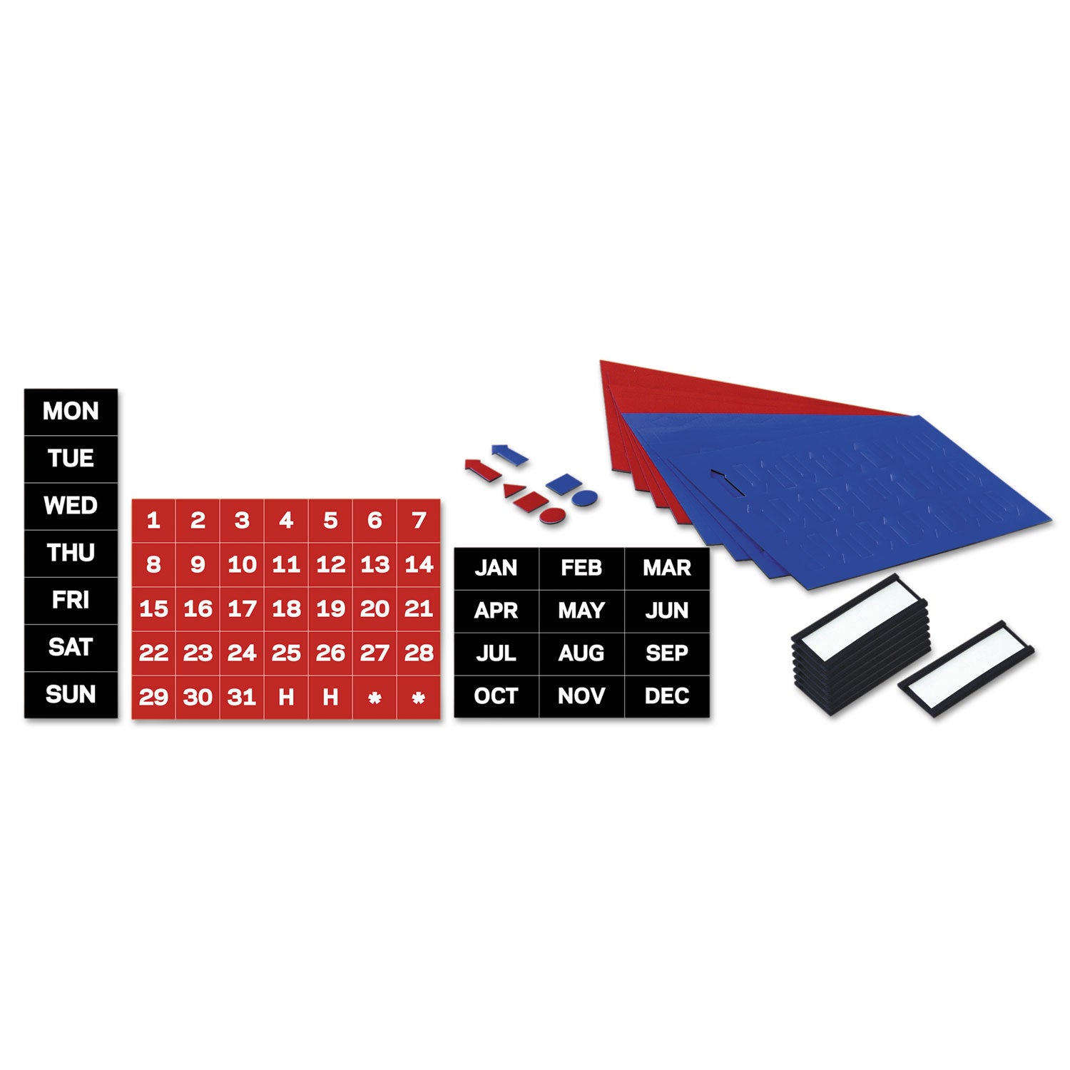 MasterVision® Gridded Magnetic Steel Dry Erase Planning Board with Accessories, 1 x 2 Grid, 72 x 48, White Surface, Silver Aluminum Frame