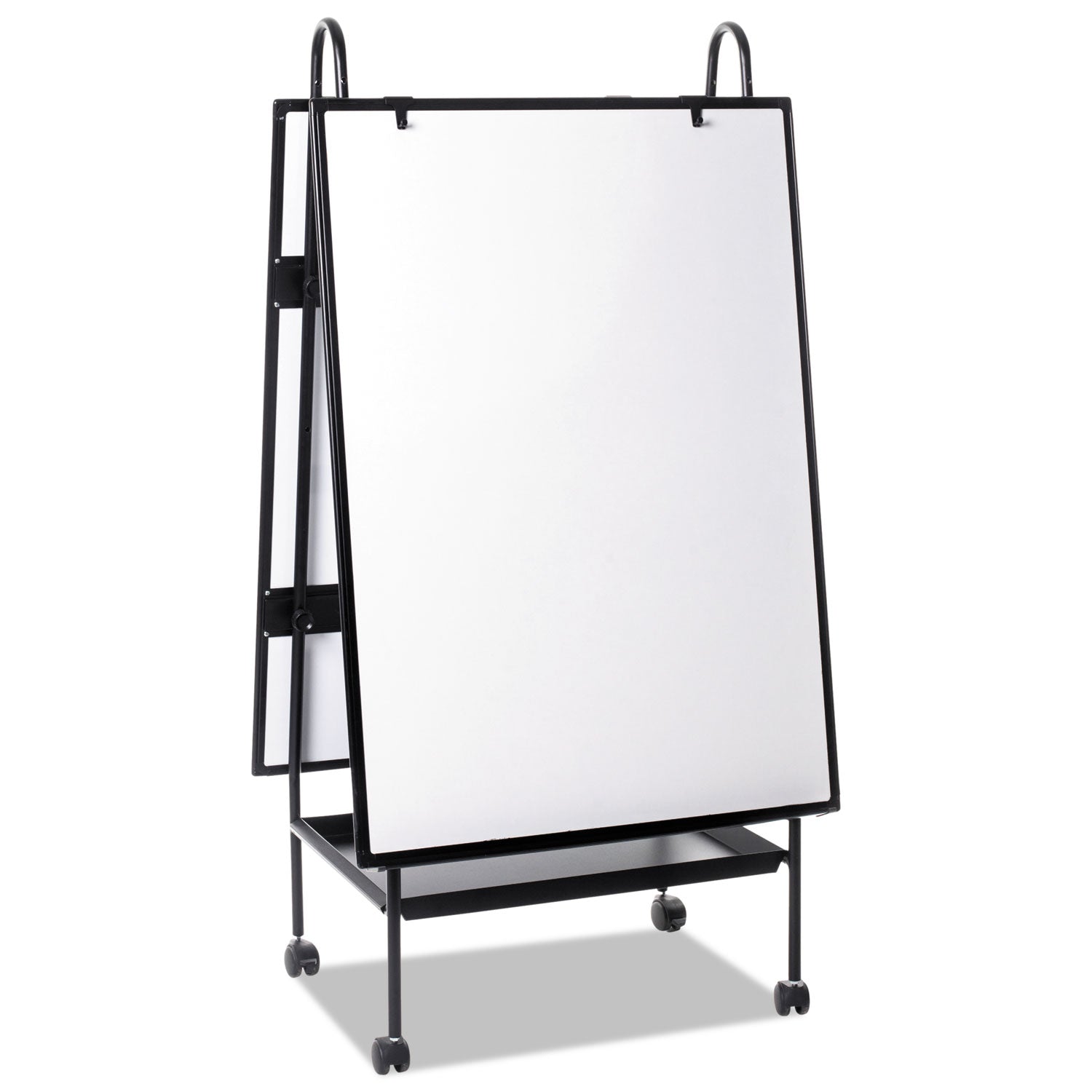 MasterVision® Creation Station Magnetic Dry Erase Board, 29.5 x 74.88, White Surface, Black Metal Frame