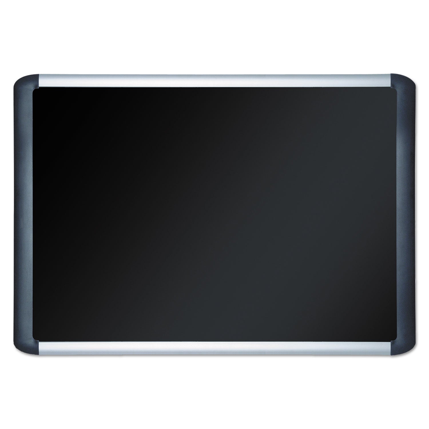 MasterVision® Soft-touch Bulletin Board, 36 x 24, Black Fabric Surface, Aluminum/Black Aluminum Frame