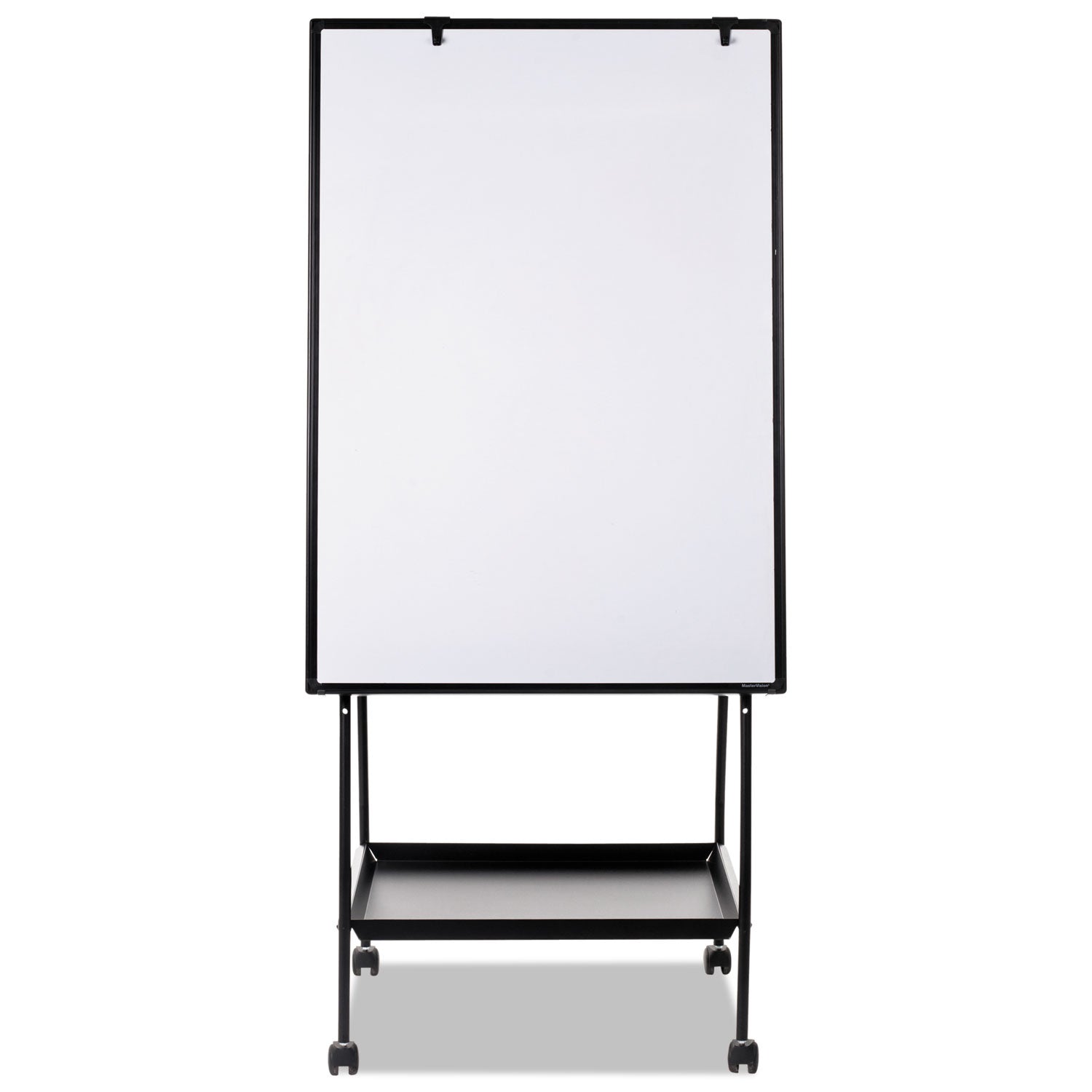 Creation Station Dry Erase Board, 29.5 x 74.88, White Surface, Black Metal Frame