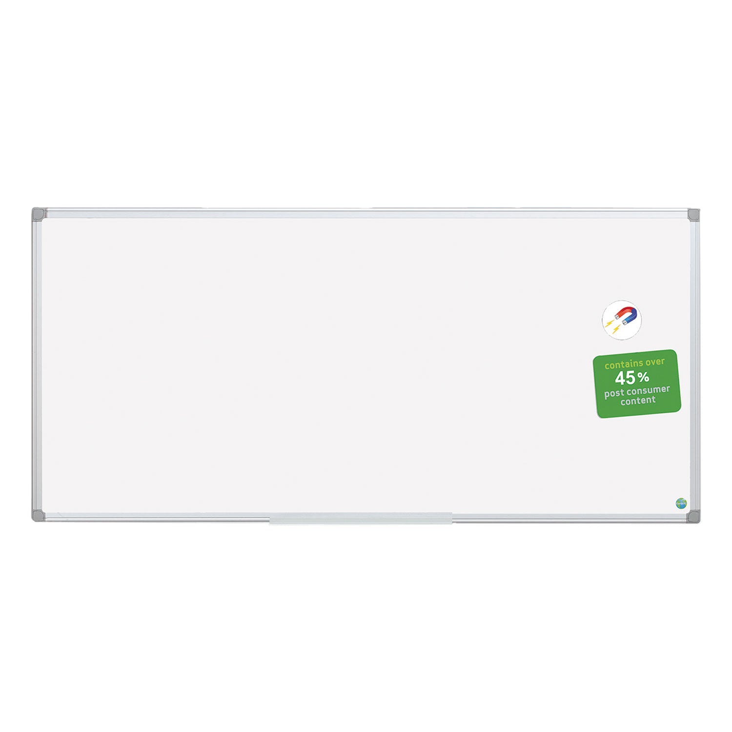 MasterVision® Earth Gold Ultra Magnetic Dry Erase Boards, 96 x 48, White Surface, Silver Aluminum Frame