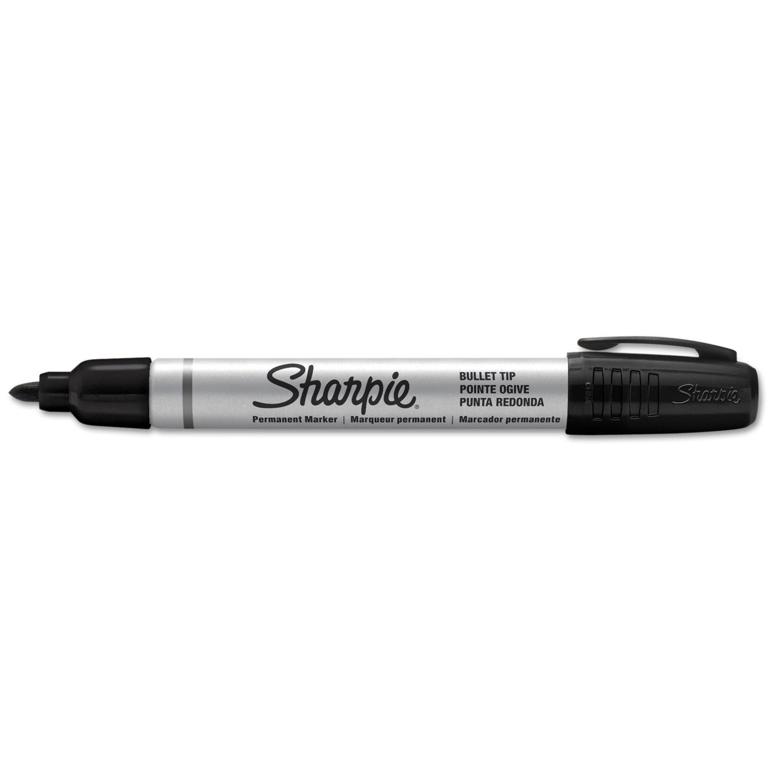 Sharpie® Durable Metal Barrel Permanent Marker, Medium Bullet Tip, Black