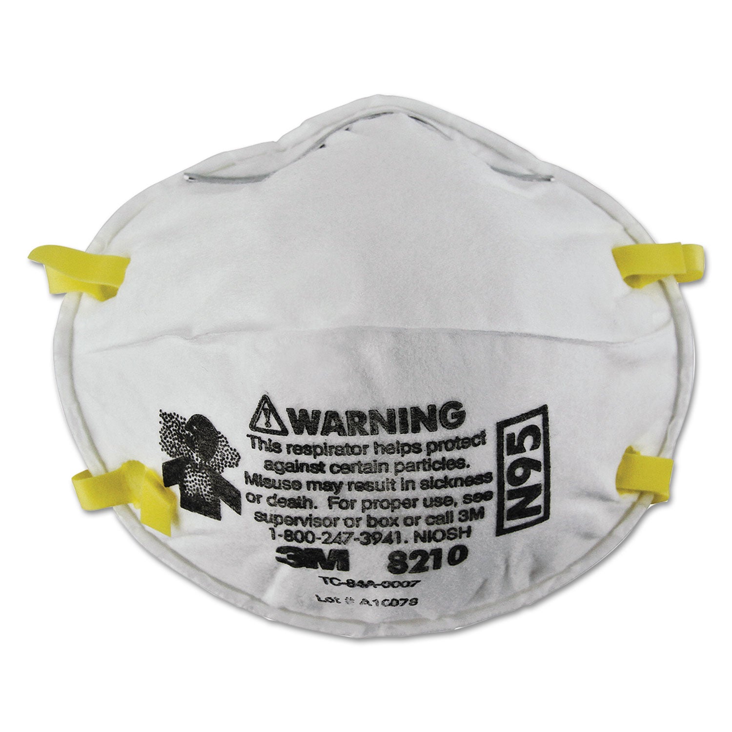 3M™ Lightweight Particulate Respirator 8210, N95, Standard Size, 20/Box