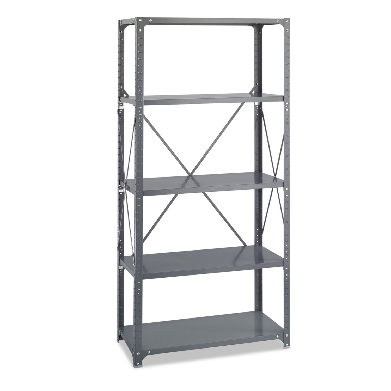 Commercial Steel Shelving Unit, Five-Shelf, 36w x 18d x 75h, Dark Gray Safco® Flipcost