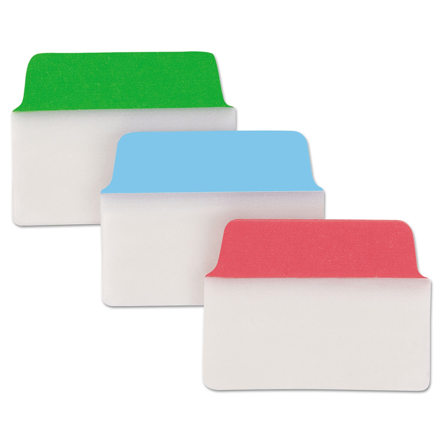 Avery® Ultra Tabs Repositionable Tabs, Standard: 2" x 1.5", 1/5-Cut, Assorted Colors (Blue, Green and Red), 24/Pack